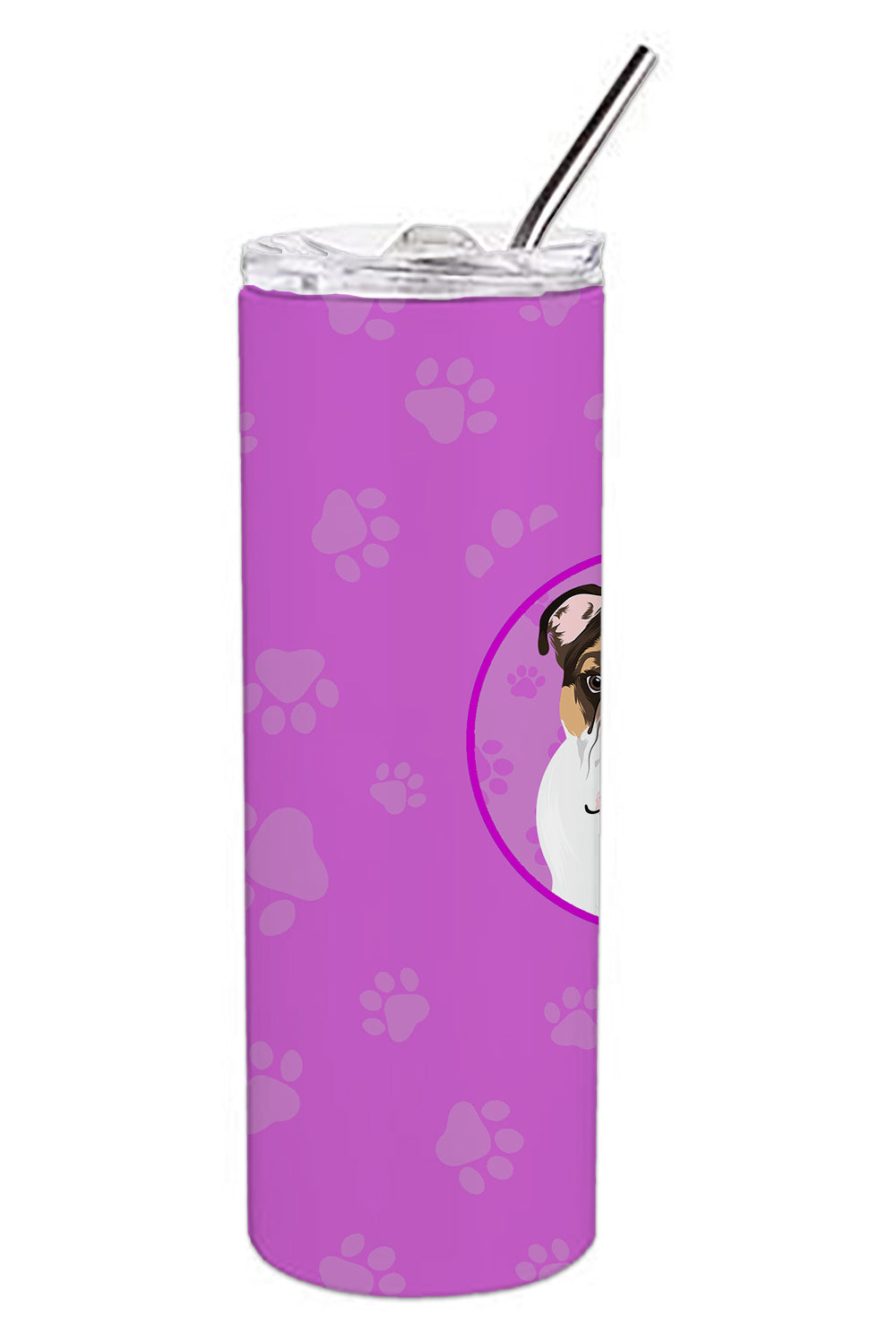 Buy this English Bulldog Tricolor #3 Stainless Steel 20 oz Skinny Tumbler