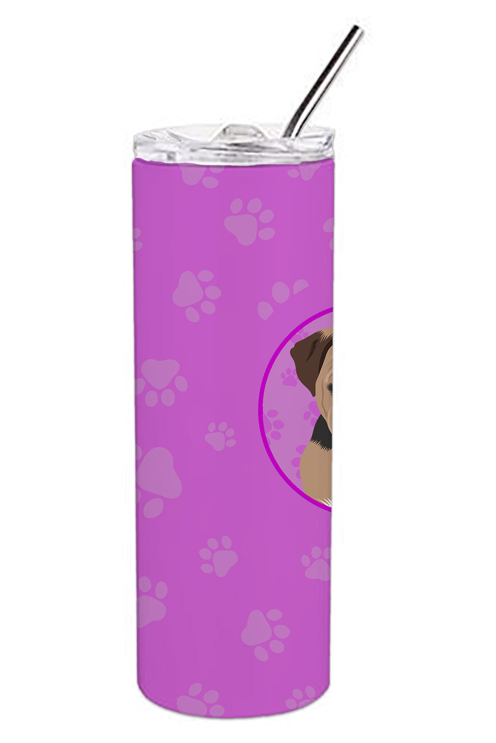 Buy this English Bulldog Tricolor #4 Stainless Steel 20 oz Skinny Tumbler