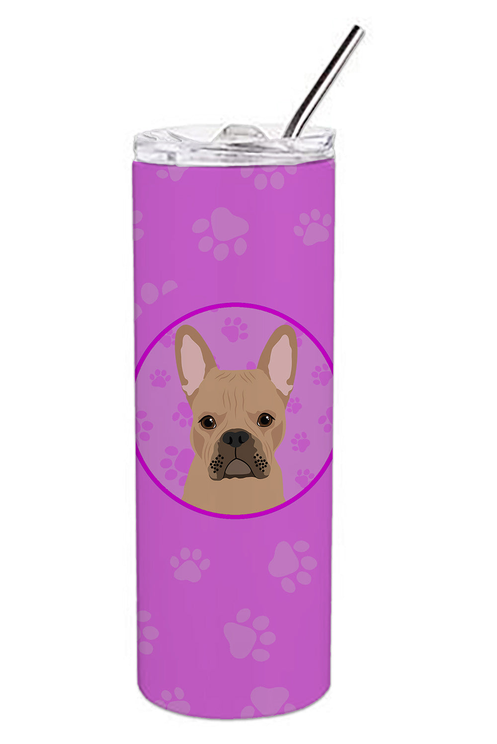 Buy this French Bulldog Cream Stainless Steel 20 oz Skinny Tumbler