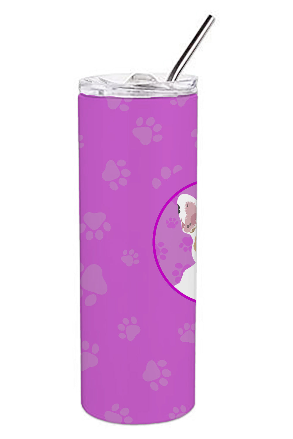 Buy this French Bulldog White #1 Stainless Steel 20 oz Skinny Tumbler