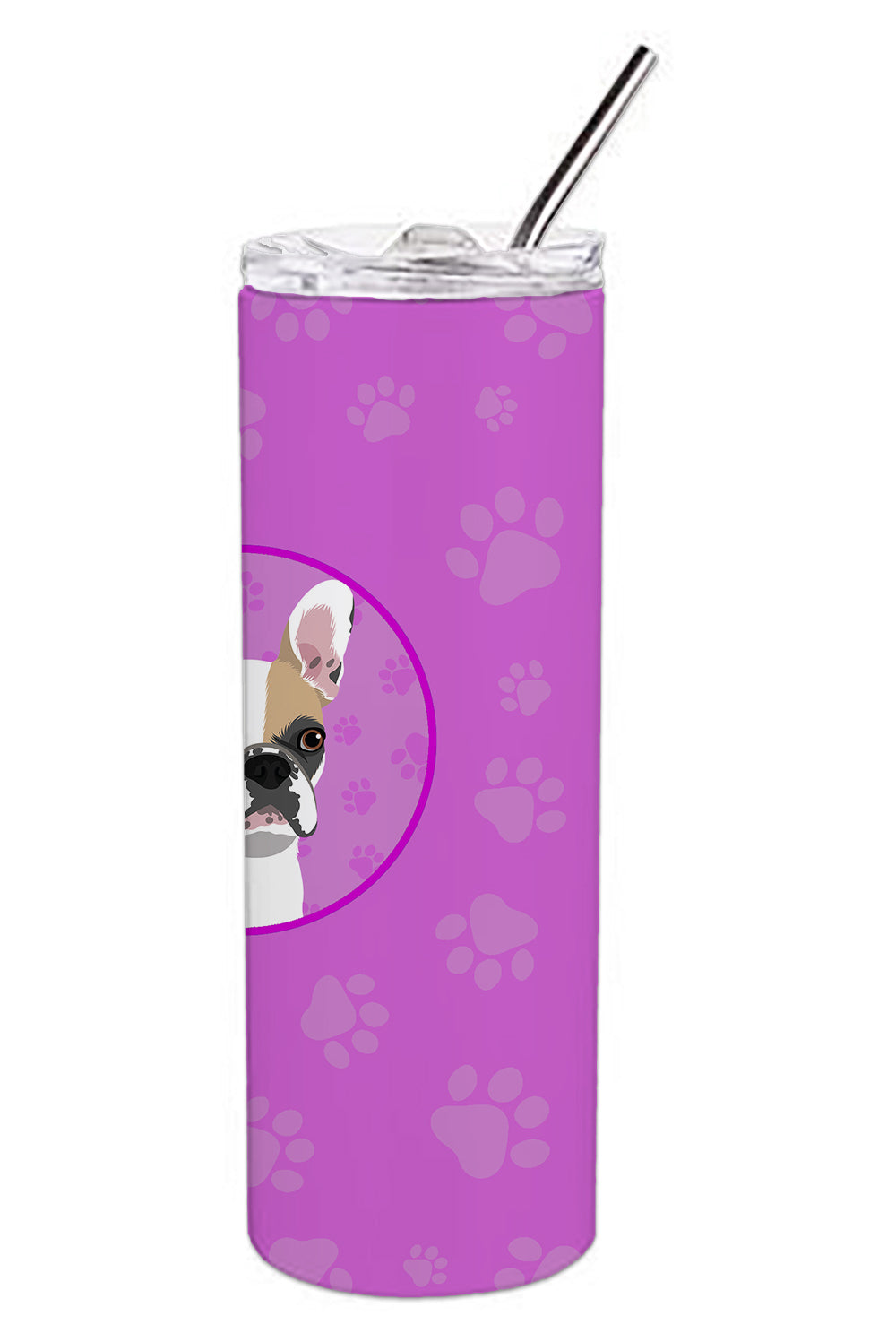 French Bulldog White #1 Stainless Steel 20 oz Skinny Tumbler - the-store.com