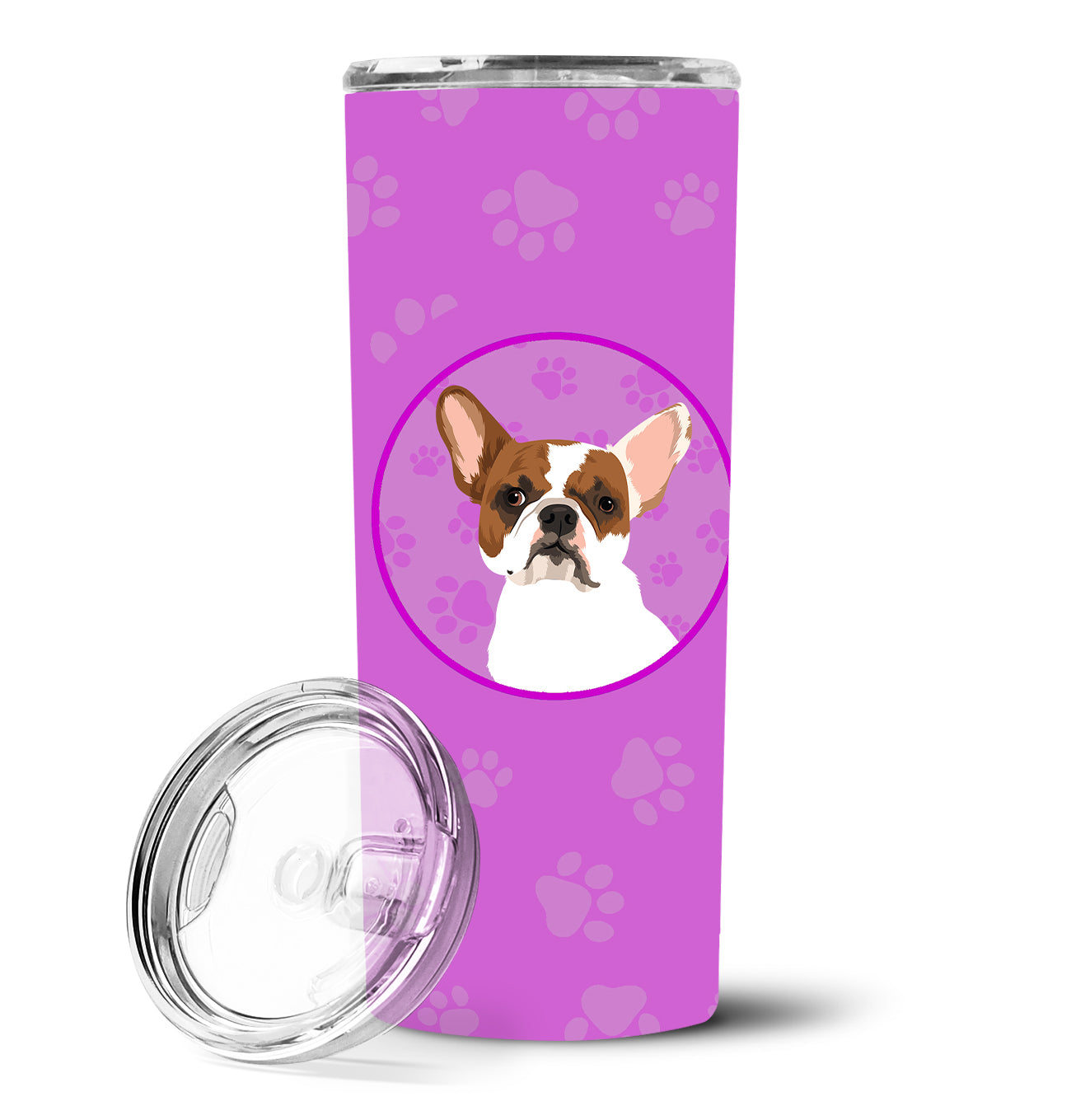 French Bulldog White #2 Stainless Steel 20 oz Skinny Tumbler - the-store.com