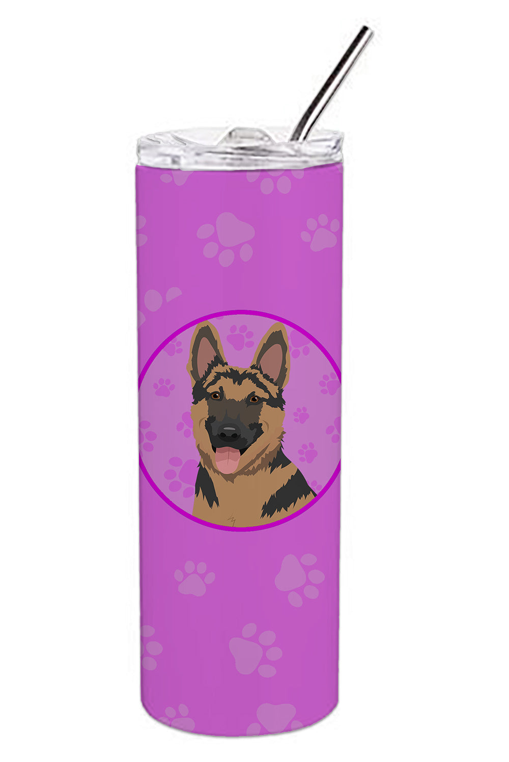 Buy this German Shepherd Red and Black Stainless Steel 20 oz Skinny Tumbler