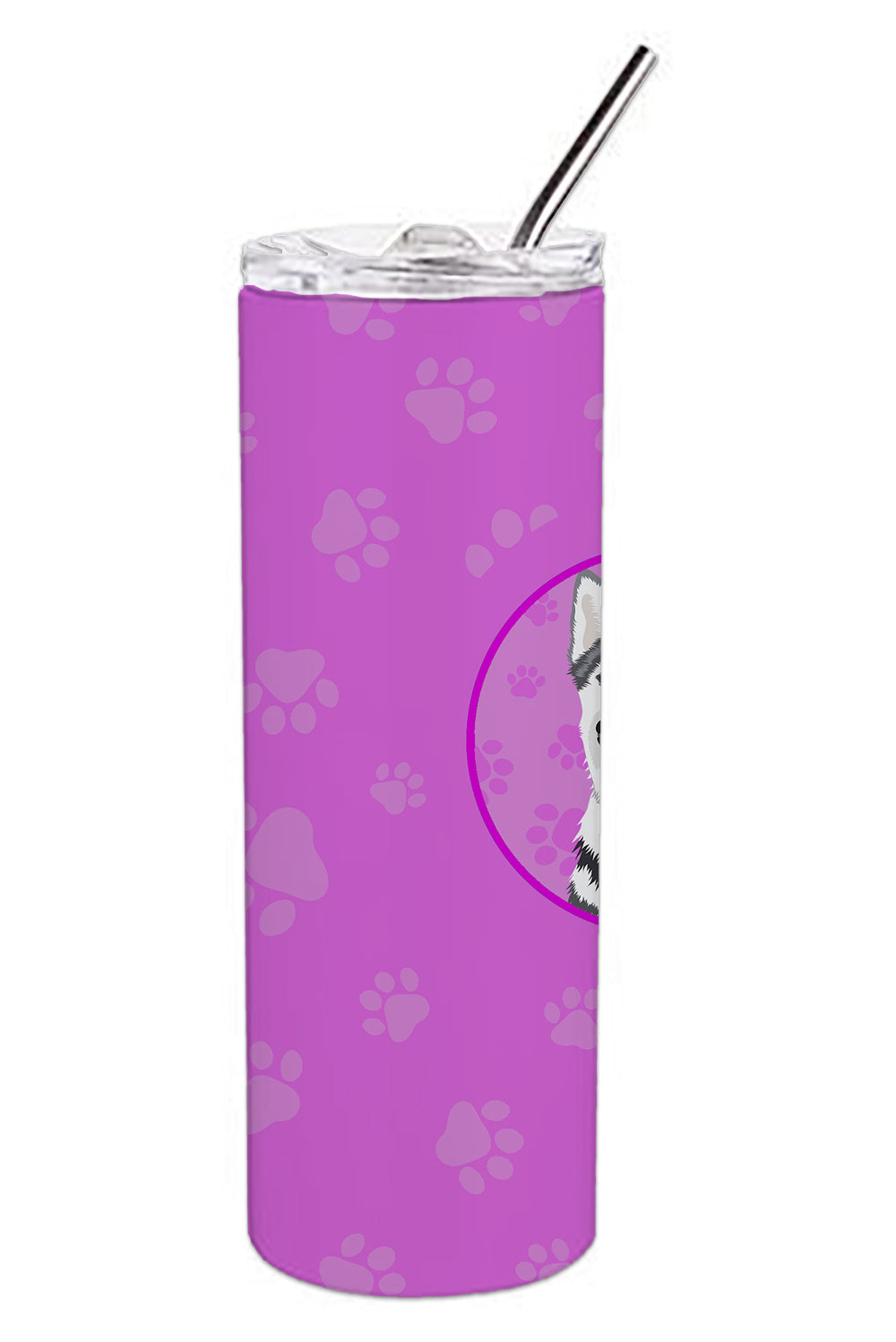 Siberian Husky Silver and White #1 Stainless Steel 20 oz Skinny Tumbler - the-store.com