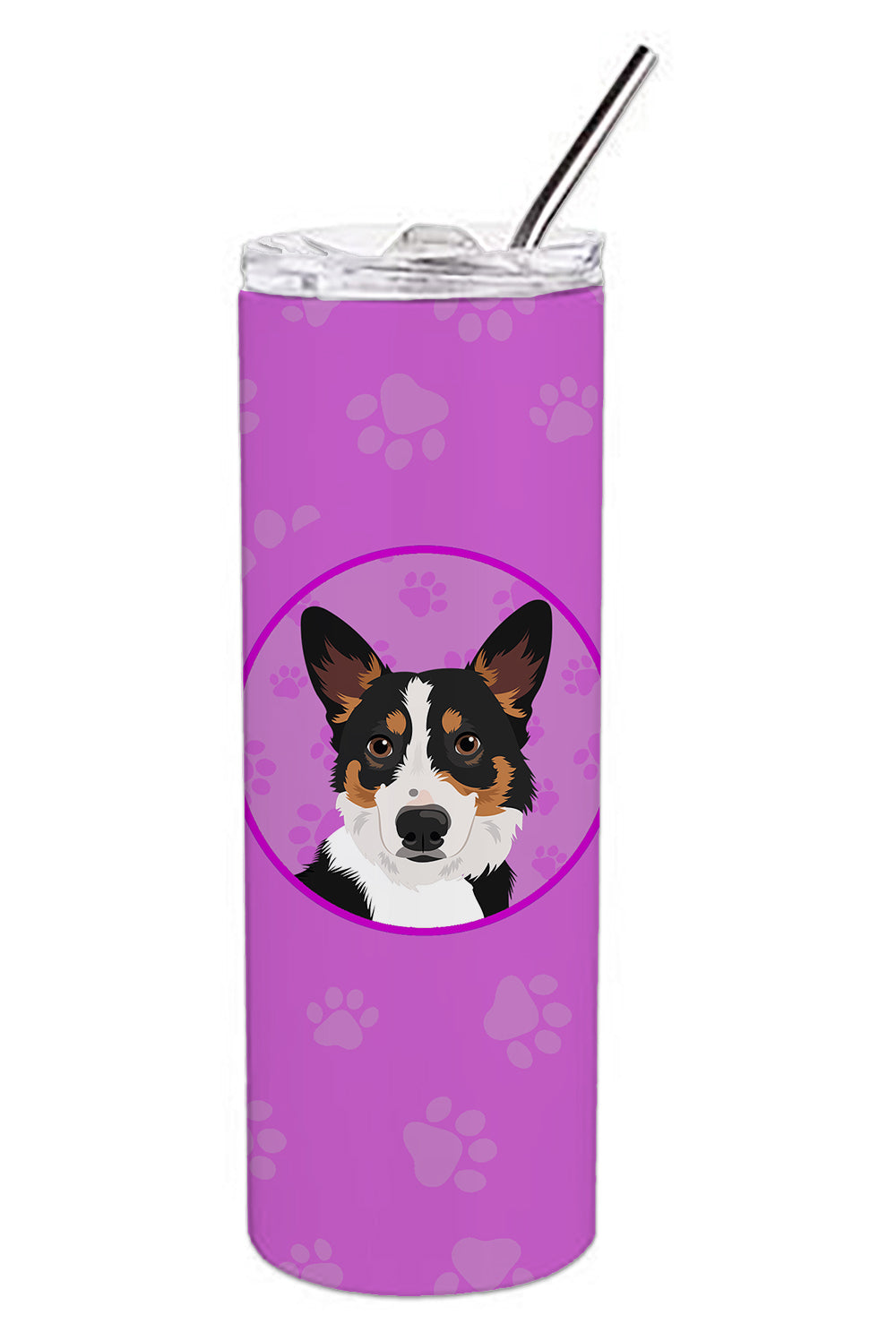 Buy this Pembroke Welsh Corgi Tricolor Black-Headed #1 Stainless Steel 20 oz Skinny Tumbler