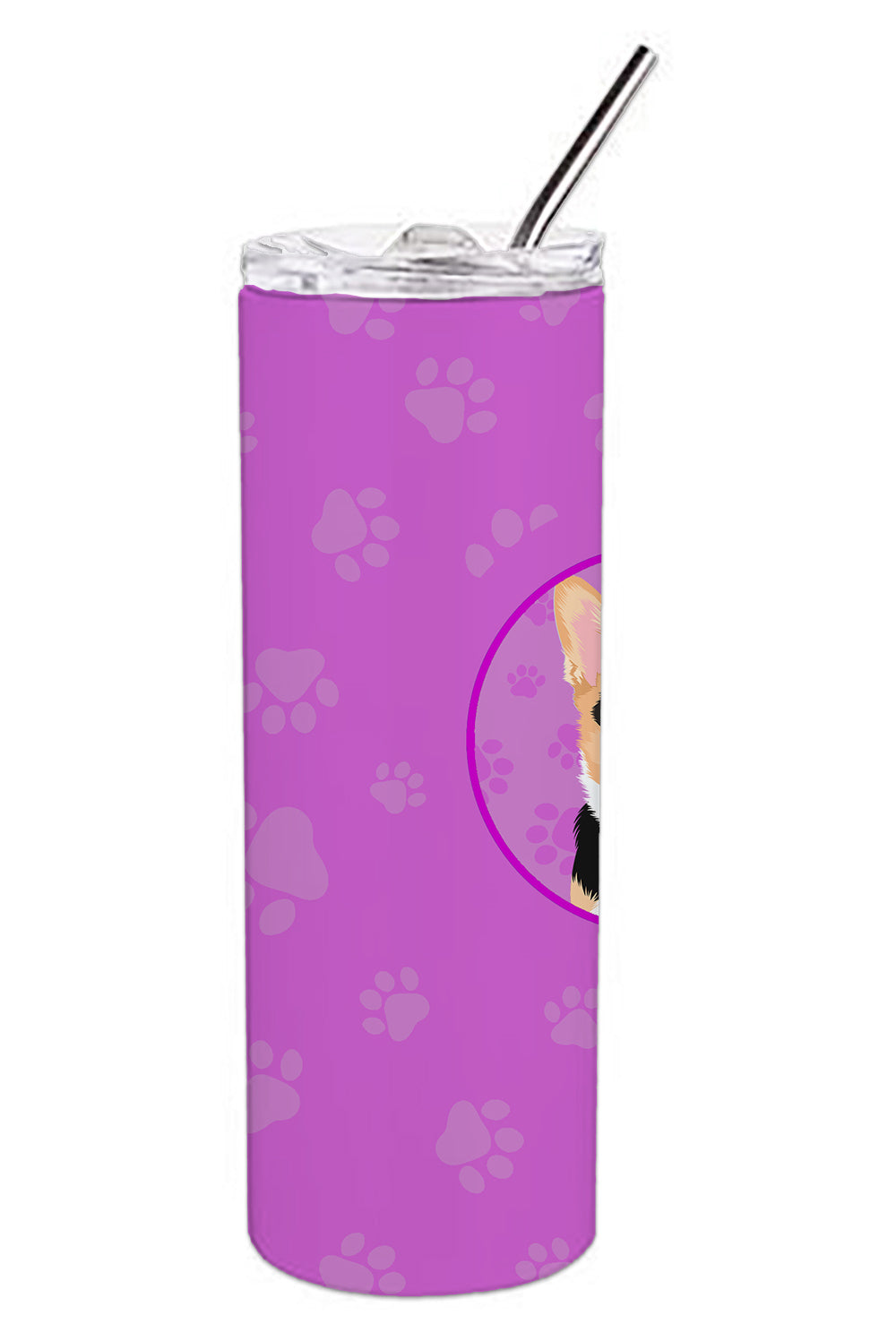 Pembroke Welsh Corgi Tricolor Red-Headed Stainless Steel 20 oz Skinny Tumbler - the-store.com