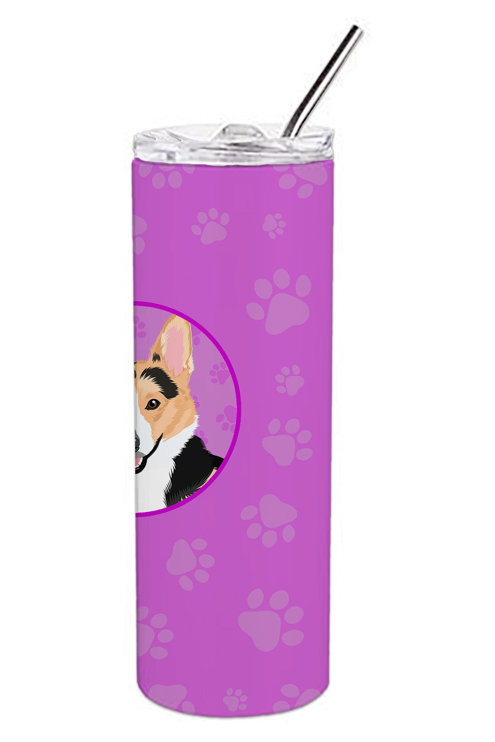 Pembroke Welsh Corgi Tricolor Red-Headed Stainless Steel 20 oz Skinny Tumbler - the-store.com