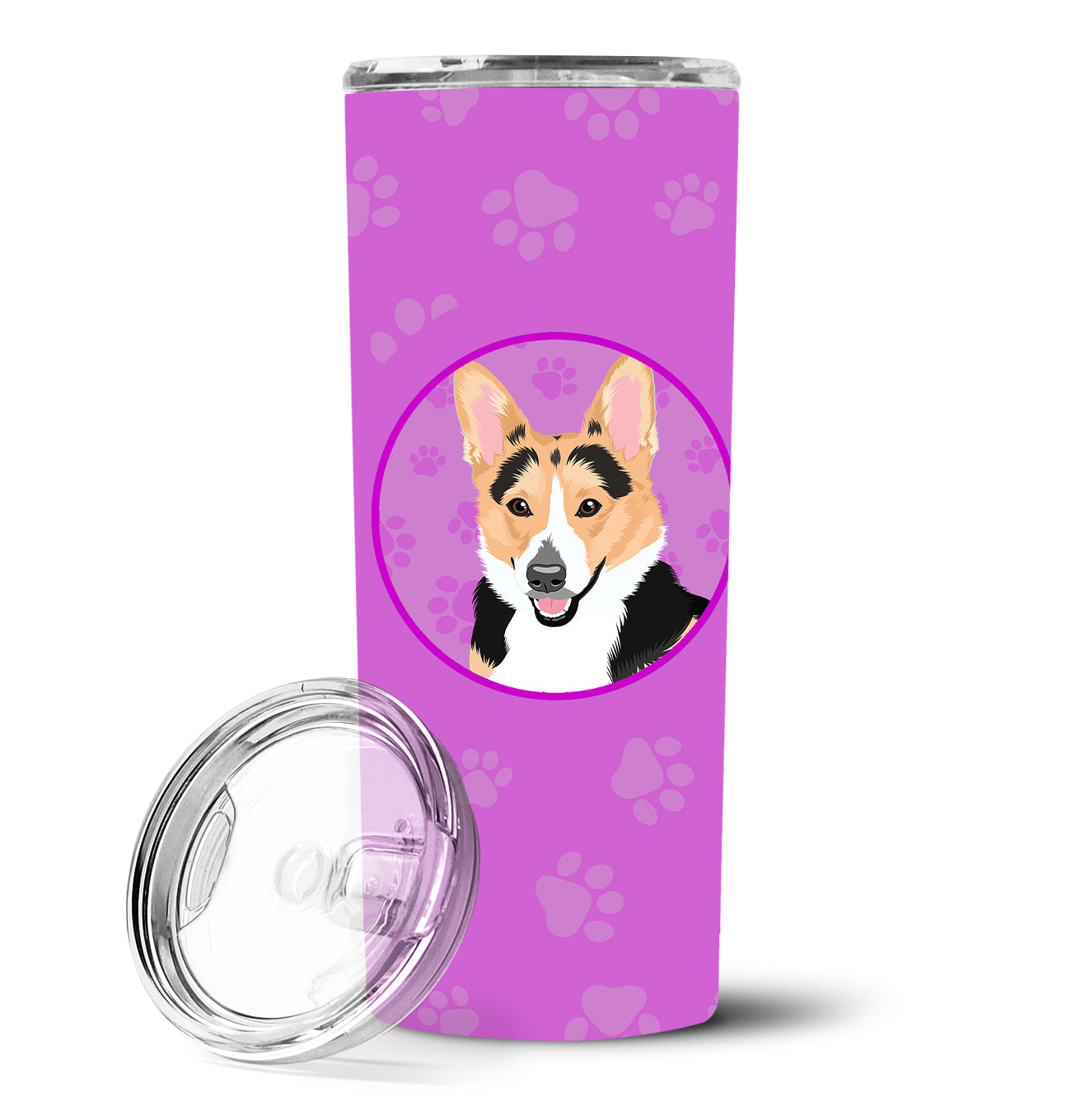 Pembroke Welsh Corgi Tricolor Red-Headed Stainless Steel 20 oz Skinny Tumbler - the-store.com