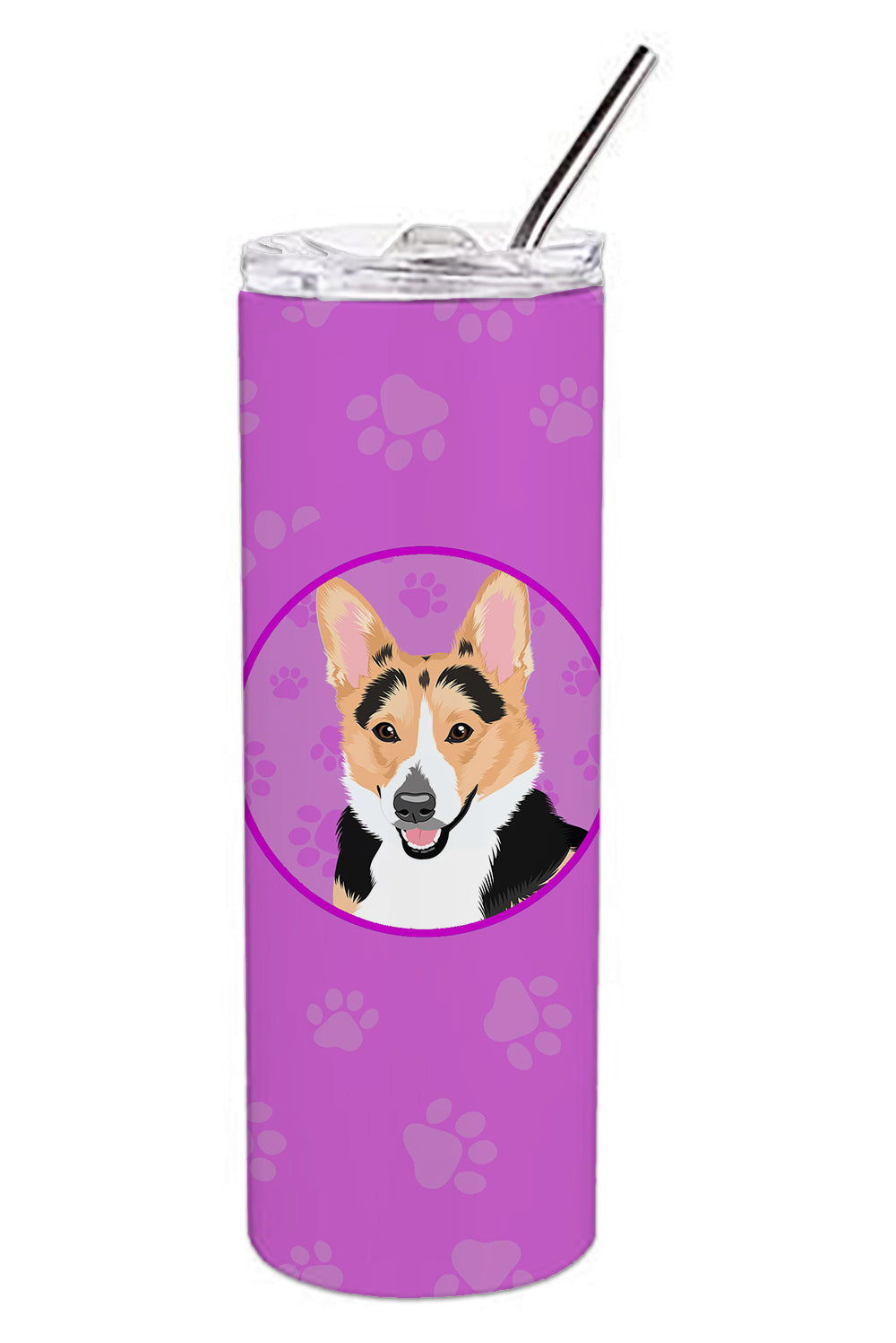 Buy this Pembroke Welsh Corgi Tricolor Red-Headed Stainless Steel 20 oz Skinny Tumbler