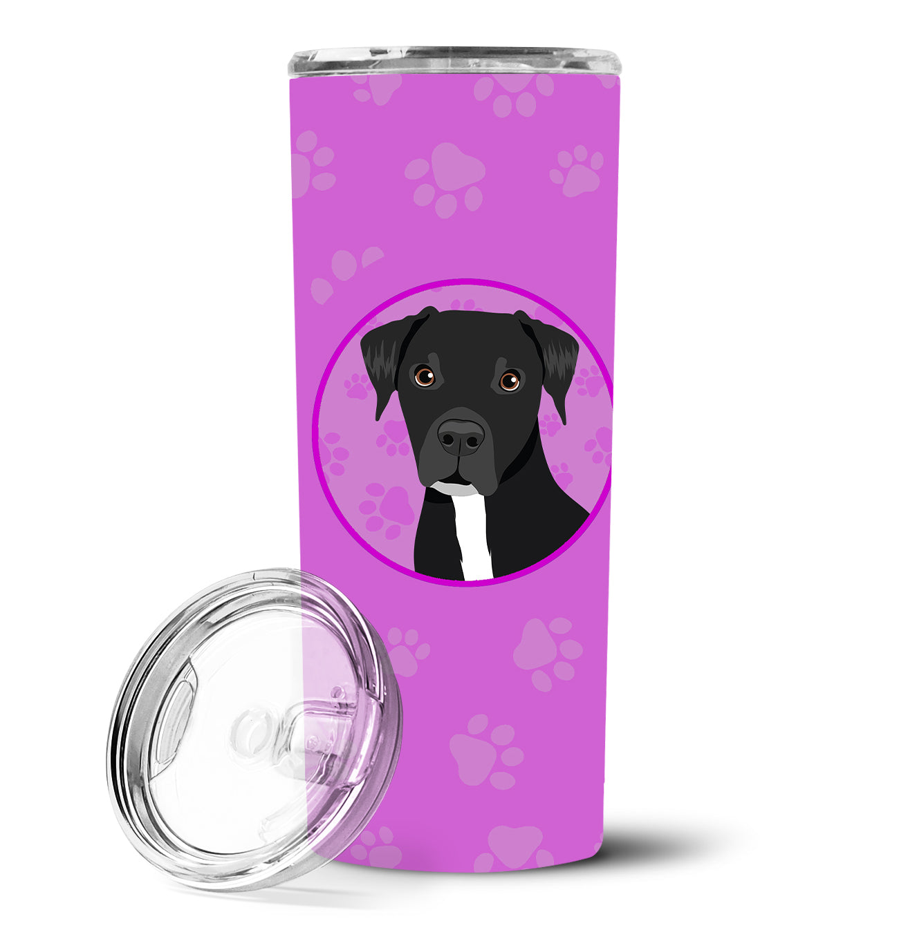 Pit Bull Black #1 Stainless Steel 20 oz Skinny Tumbler - the-store.com