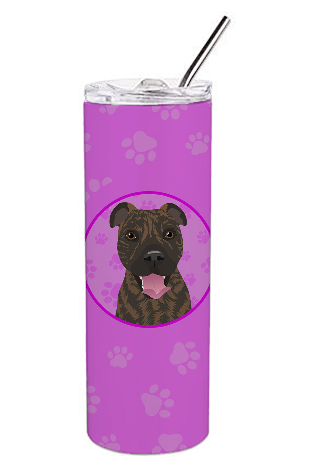 Buy this Pit Bull Brindle #1 Stainless Steel 20 oz Skinny Tumbler