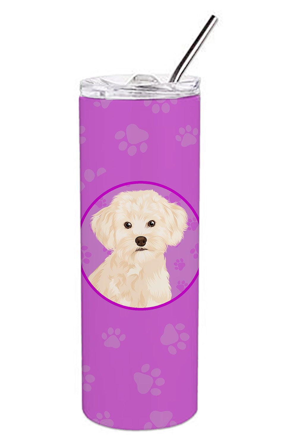 Buy this Poodle Toy Cream Stainless Steel 20 oz Skinny Tumbler