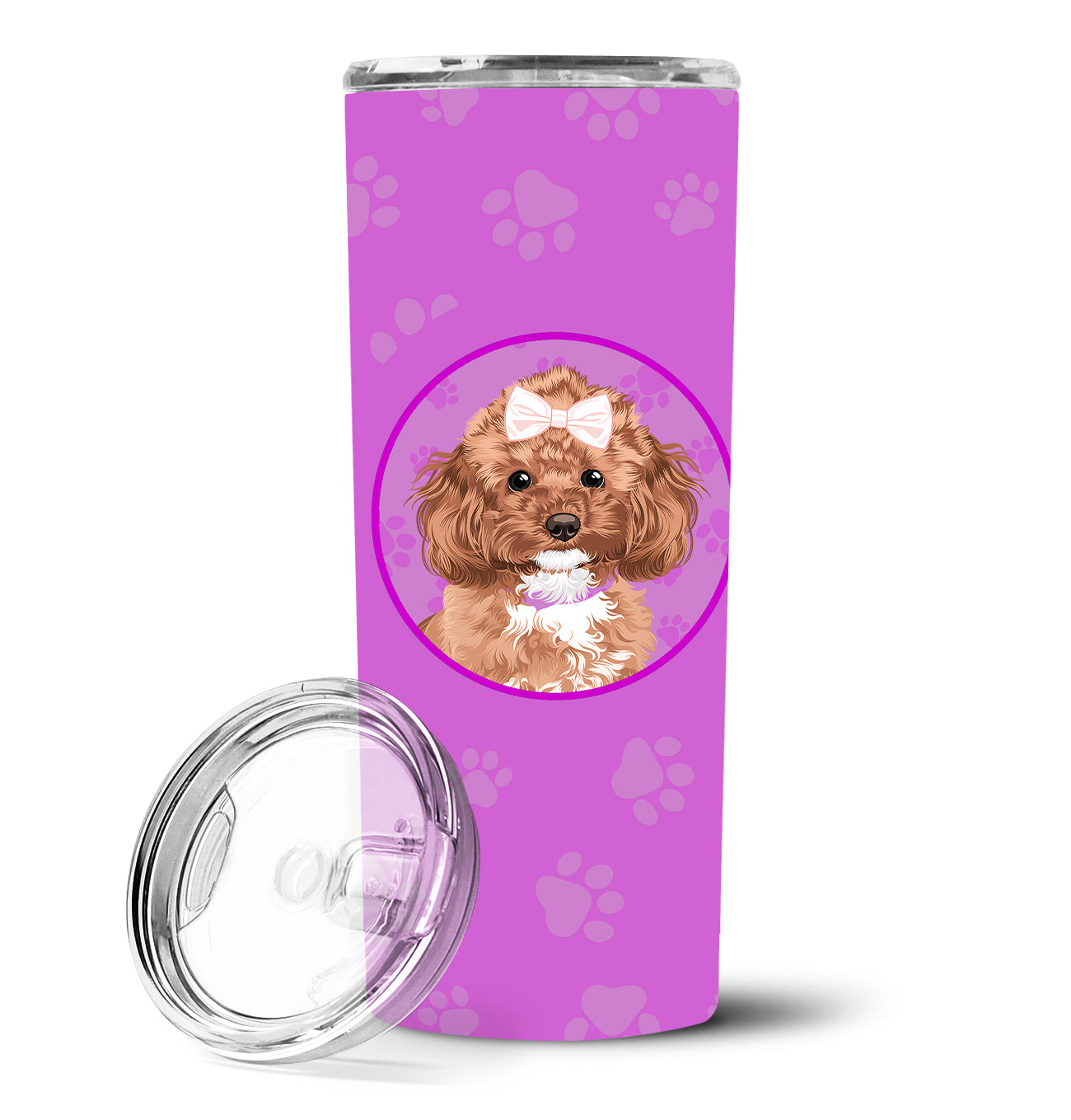 Poodle Toy Red Stainless Steel 20 oz Skinny Tumbler - the-store.com