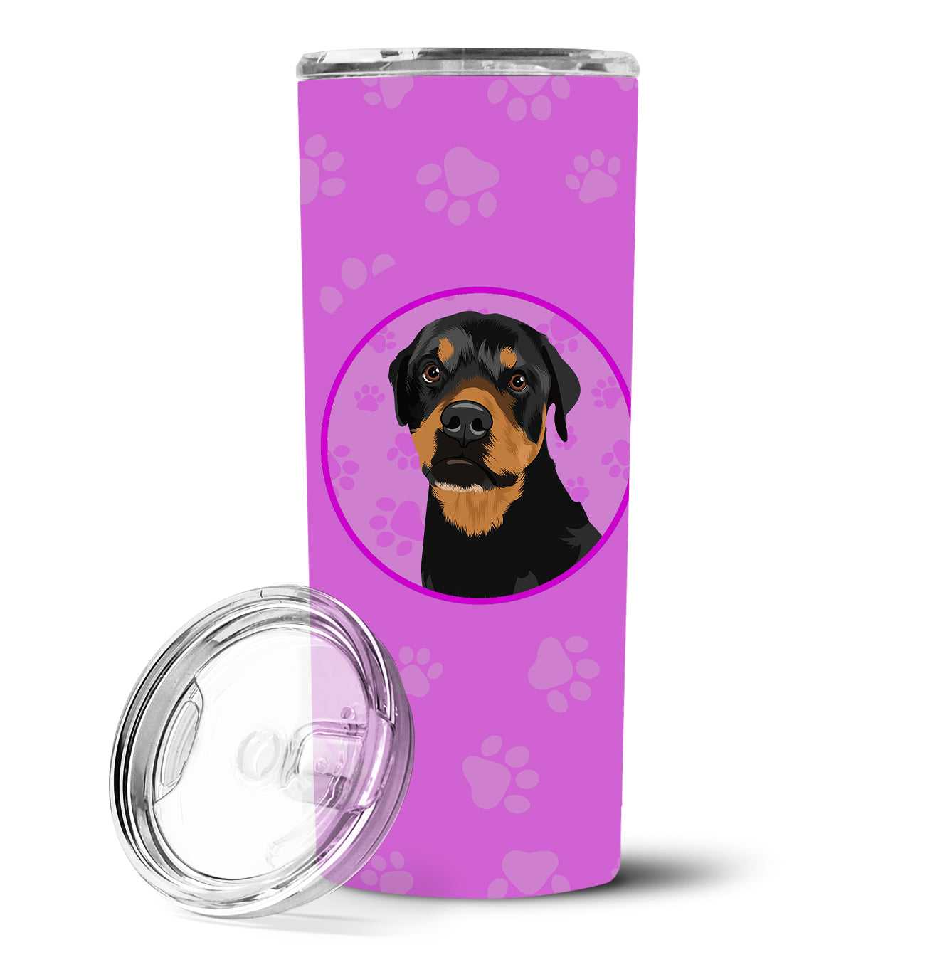 Rottweiler Black and Rust Stainless Steel 20 oz Skinny Tumbler - the-store.com