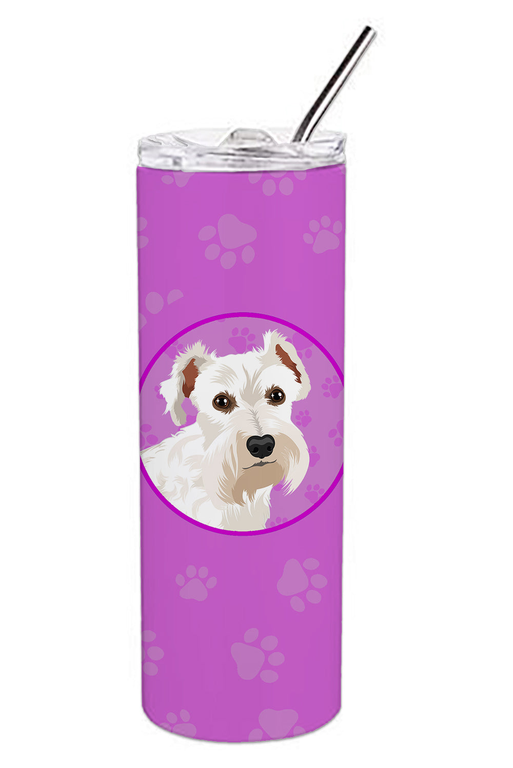 Buy this Schnauzer White #1 Stainless Steel 20 oz Skinny Tumbler