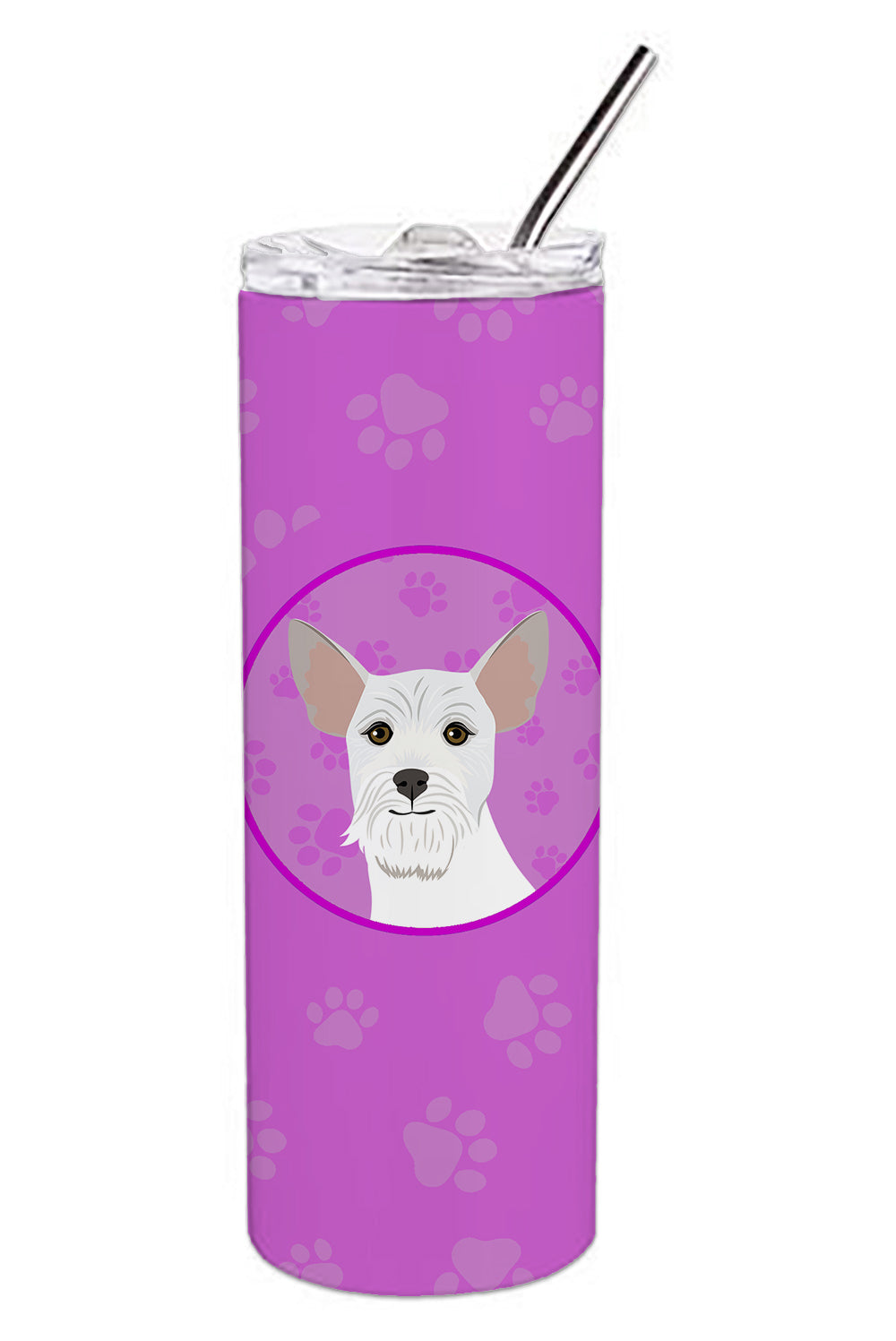 Buy this Schnauzer White #2 Stainless Steel 20 oz Skinny Tumbler