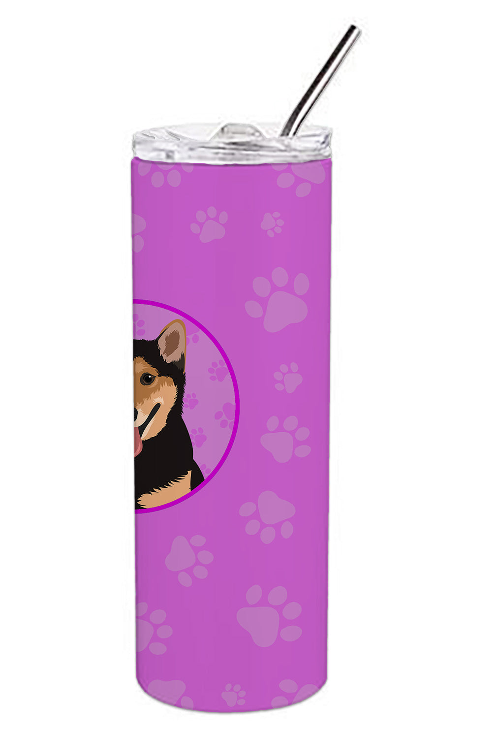 Shiba Inu Black and Tan Stainless Steel 20 oz Skinny Tumbler - the-store.com