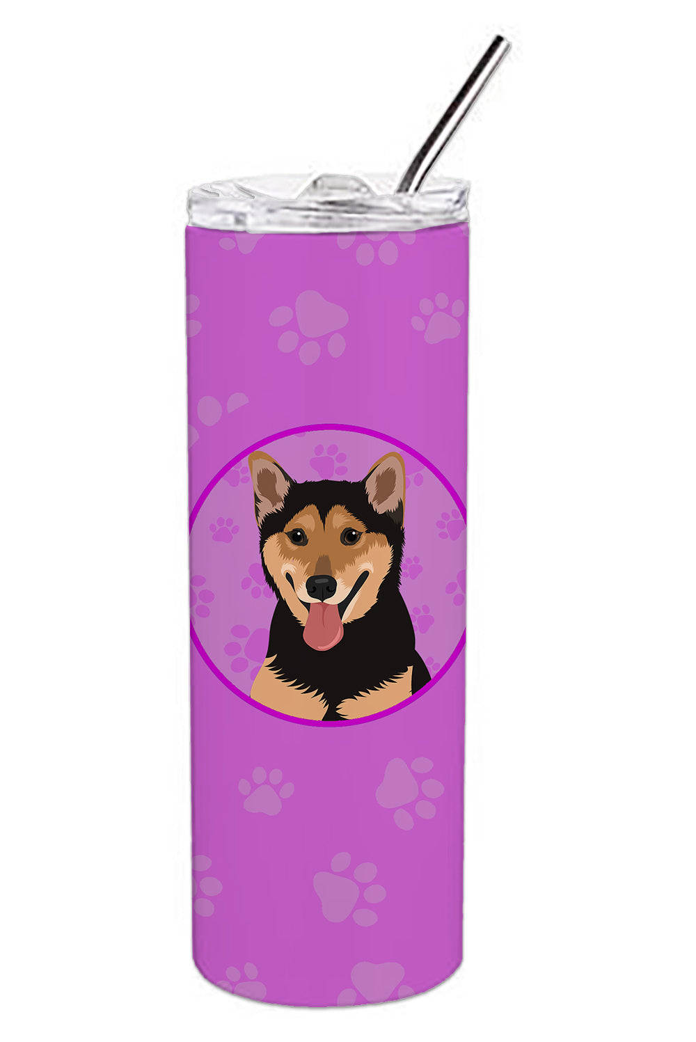 Buy this Shiba Inu Black and Tan Stainless Steel 20 oz Skinny Tumbler