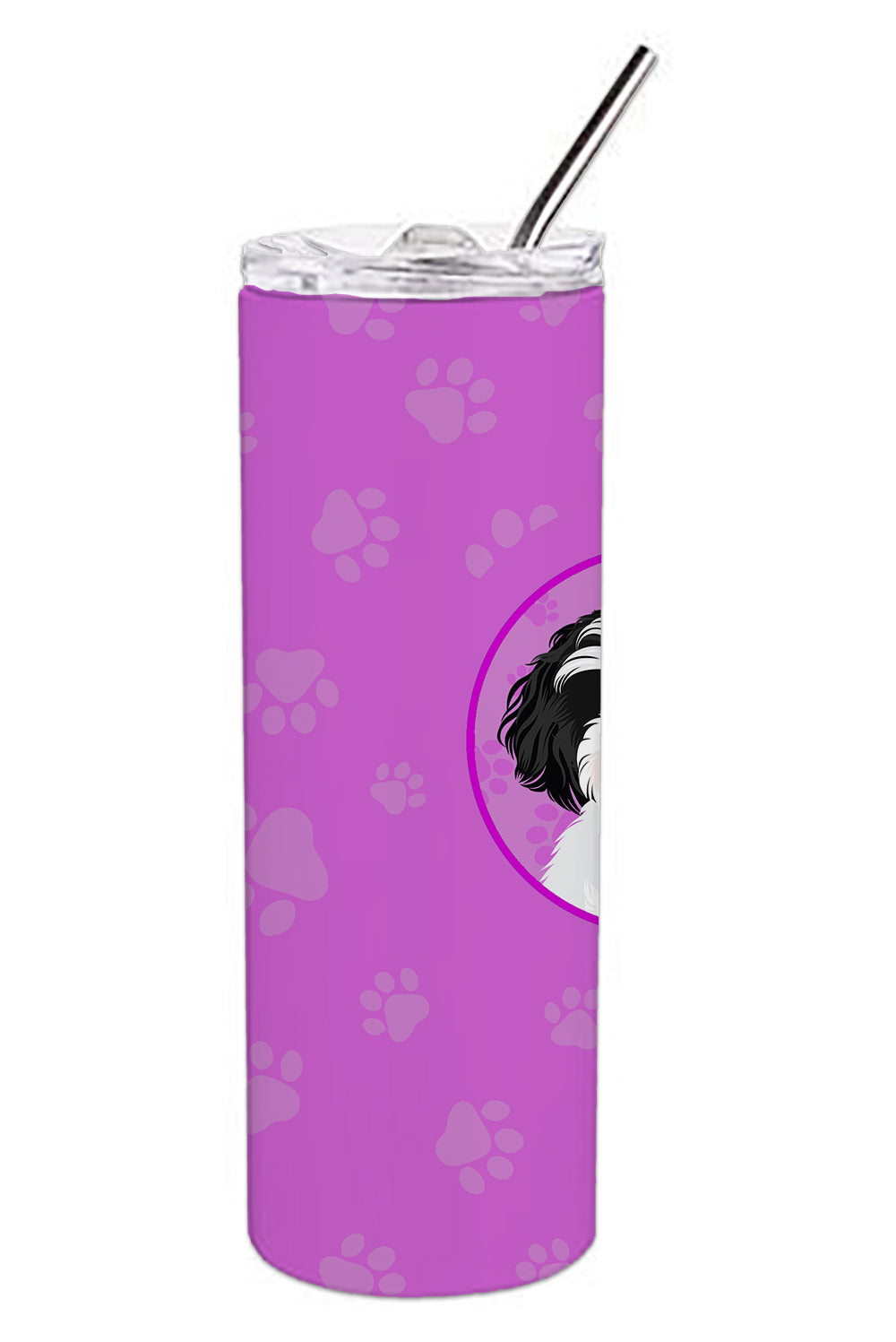 Shih-Tzu Black and White #1 Stainless Steel 20 oz Skinny Tumbler - the-store.com