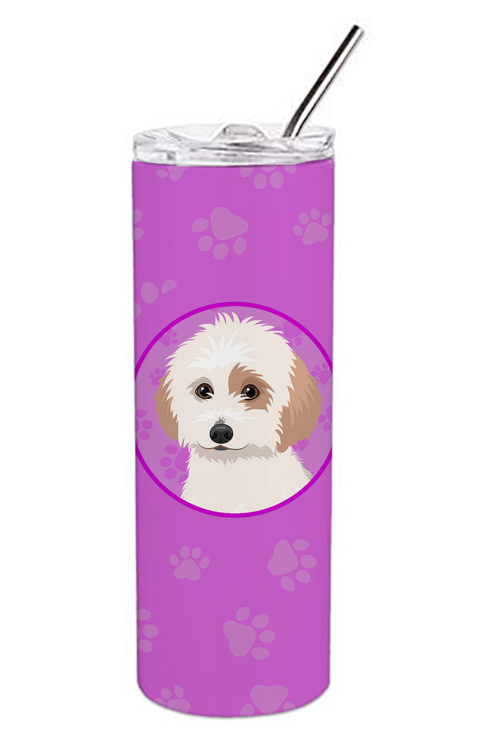 Buy this Shih-Tzu White and Red Stainless Steel 20 oz Skinny Tumbler