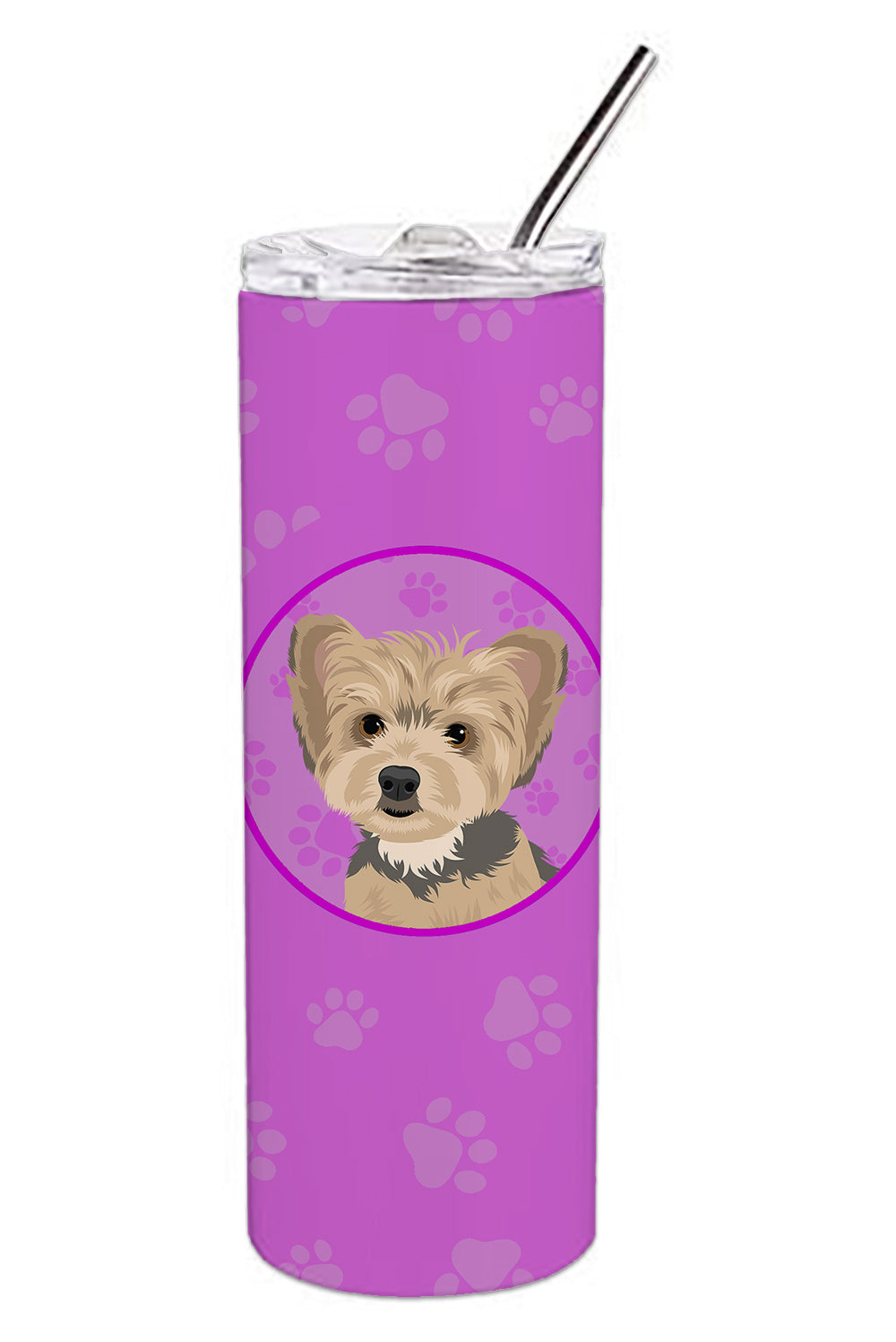 Buy this Yorkie Blue and Tan Puppy Stainless Steel 20 oz Skinny Tumbler