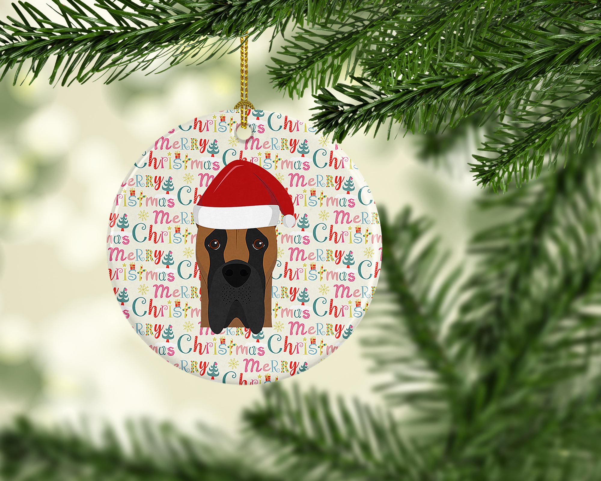 Buy this Great Dane Merry Christmas Ceramic Ornament