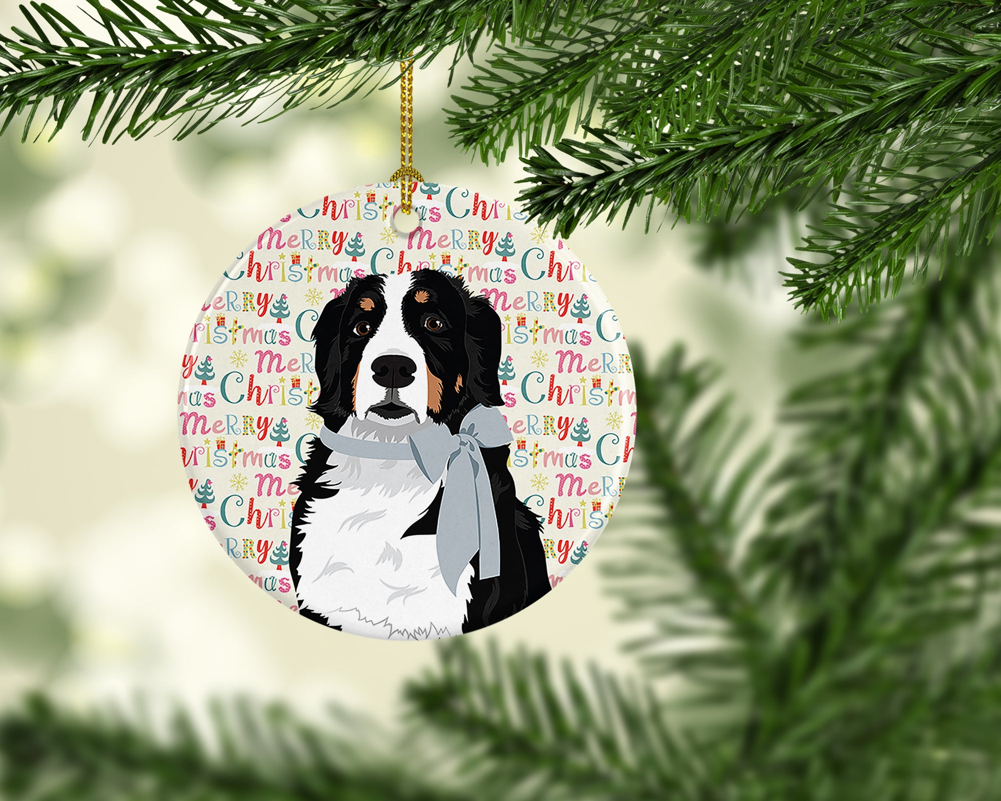 Bernese Mountain Dog #3 Christmas Ceramic Ornament - the-store.com