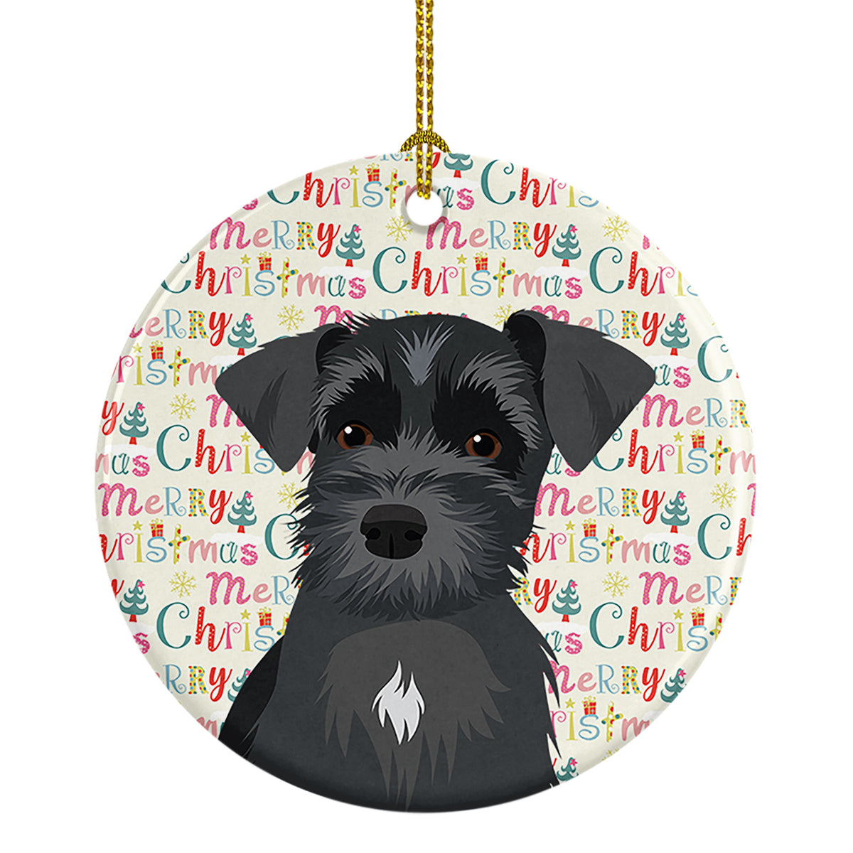 Buy this Schnauzer Black #1 Christmas Ceramic Ornament