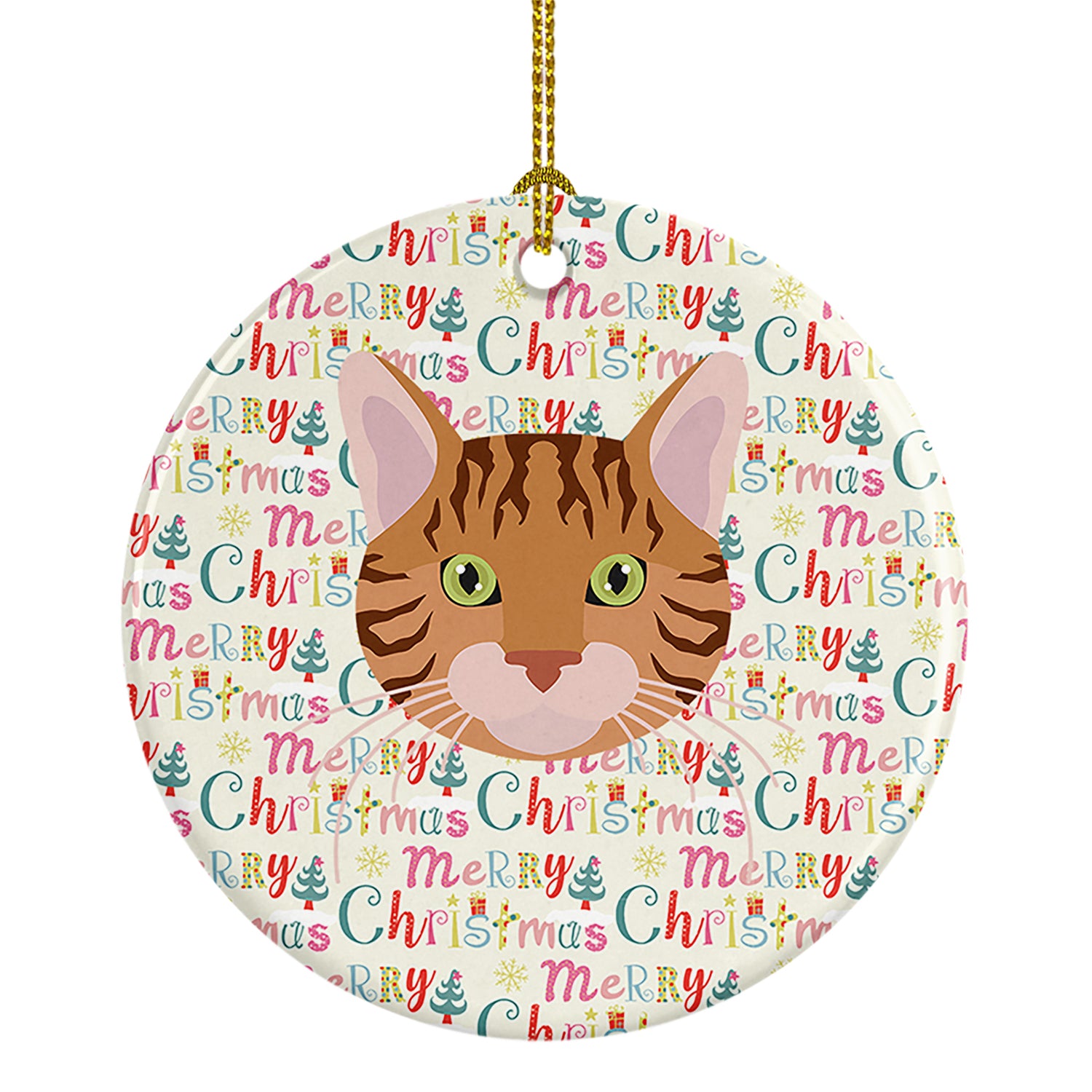 Buy this Bengal Cat Christmas Ceramic Ornament