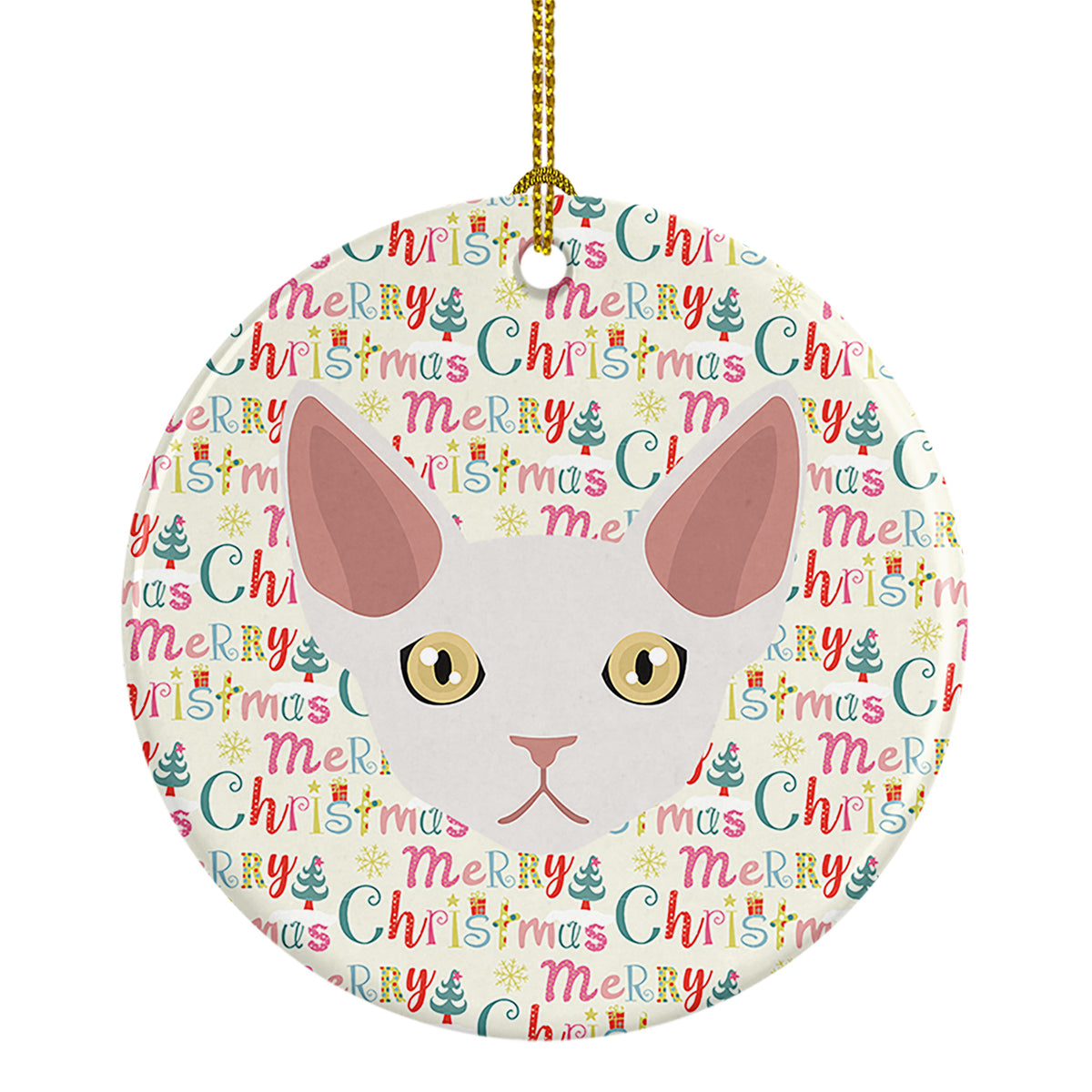 Buy this Devon Rex Cat Christmas Ceramic Ornament