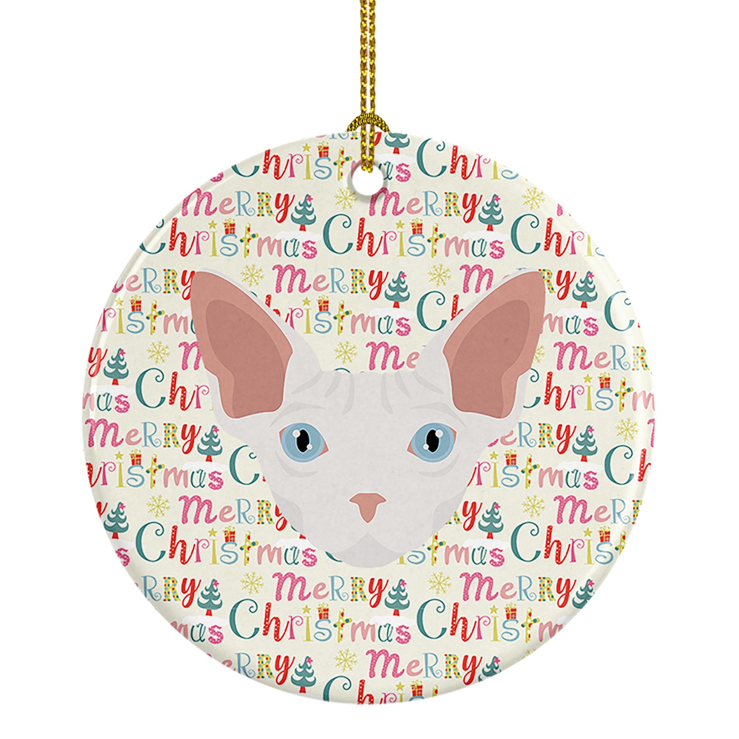 Buy this Sphynx Cat Christmas Ceramic Ornament