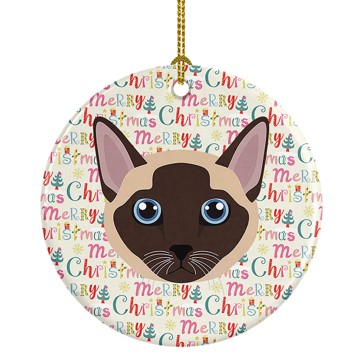 Buy this Tonkinese Cat Christmas Ceramic Ornament