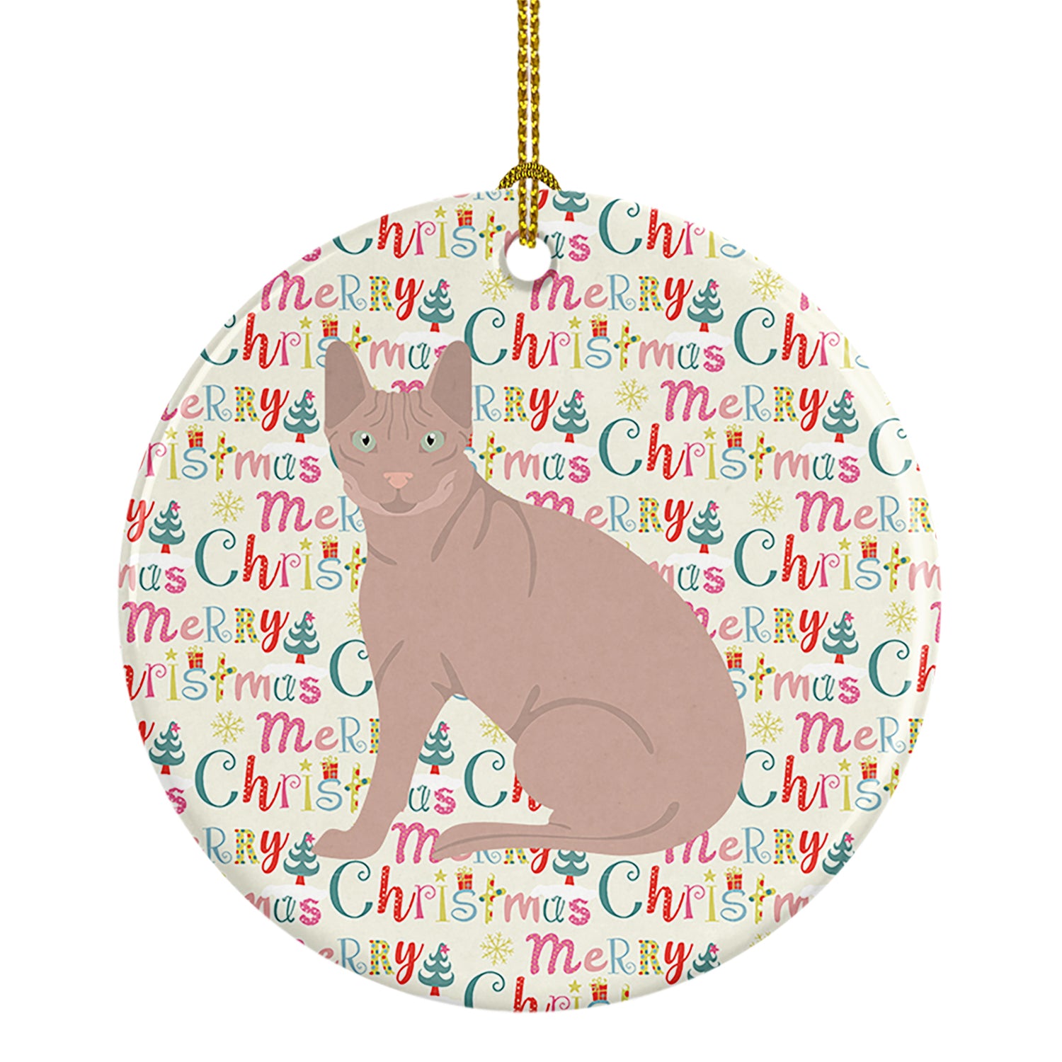 Buy this Don Sphynx Cat Christmas Ceramic Ornament