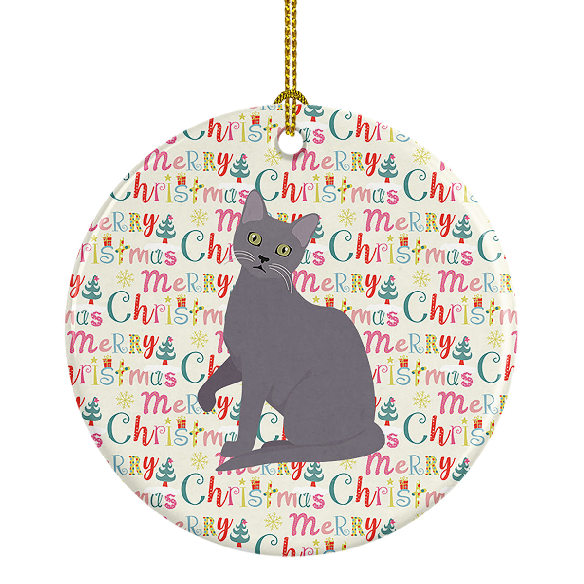 Buy this Korat Cat Christmas Ceramic Ornament