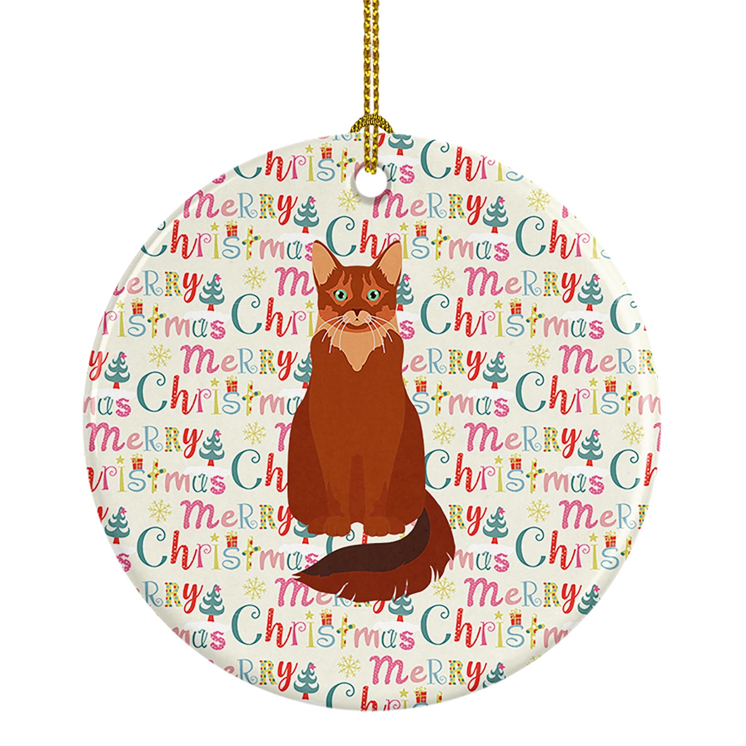 Buy this Somali Cat Christmas Ceramic Ornament