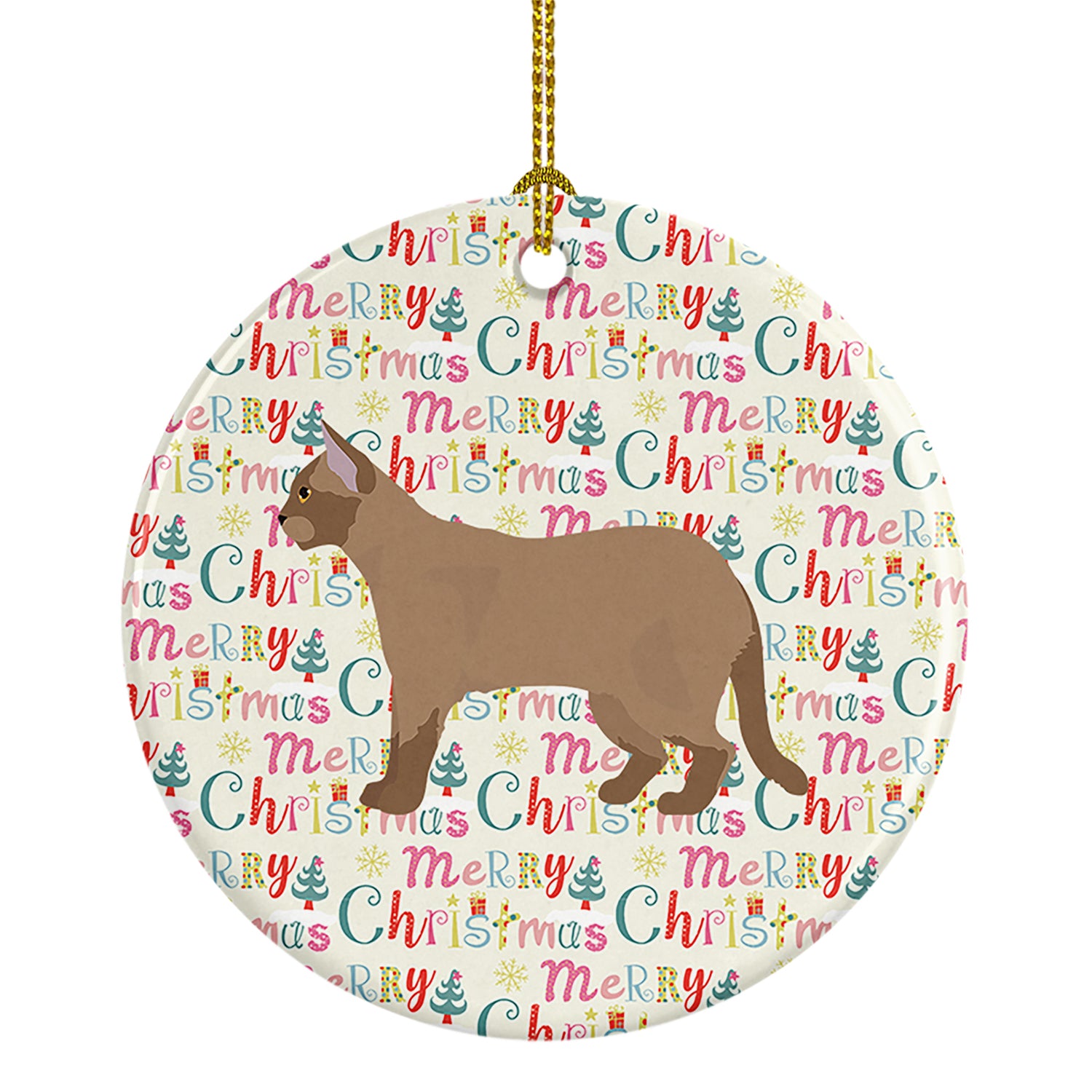 Buy this European Burmese #2 Cat Christmas Ceramic Ornament