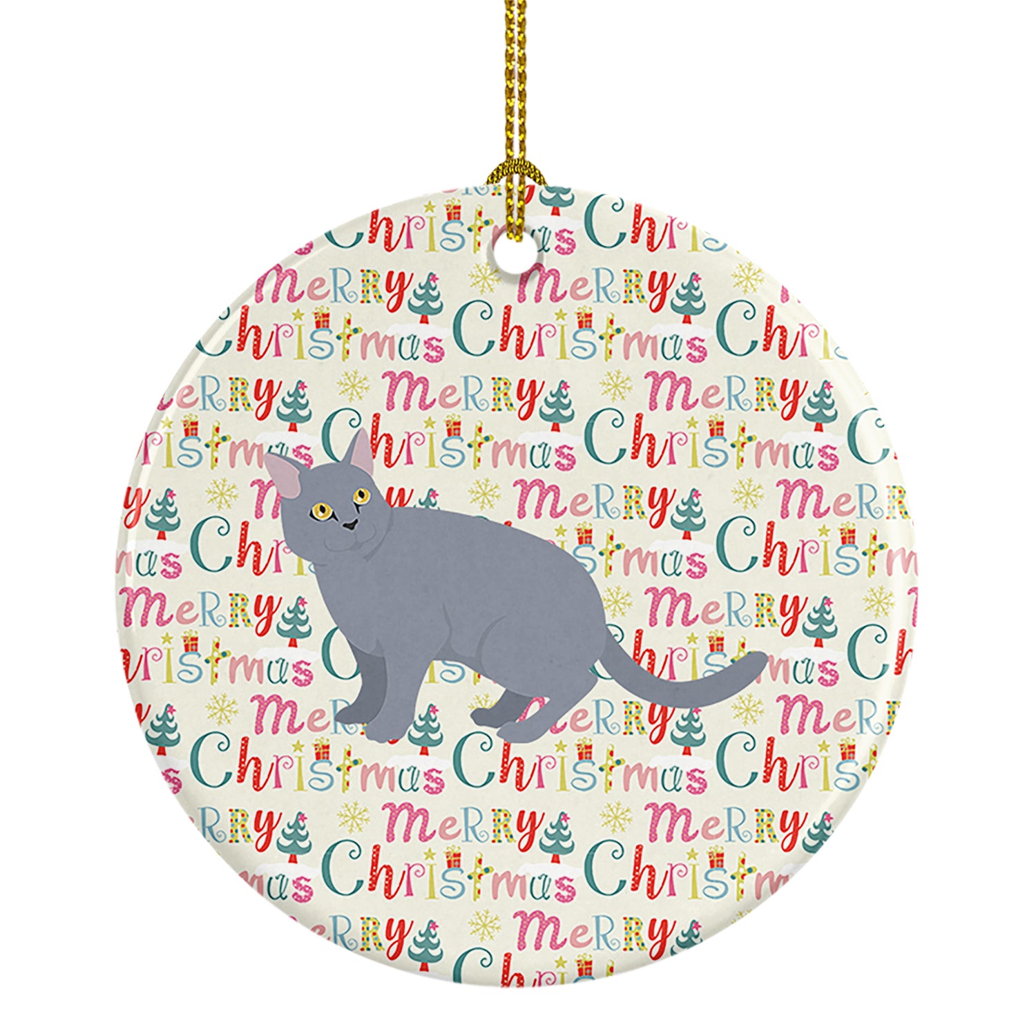 Buy this European Shorthair #3 Cat Christmas Ceramic Ornament