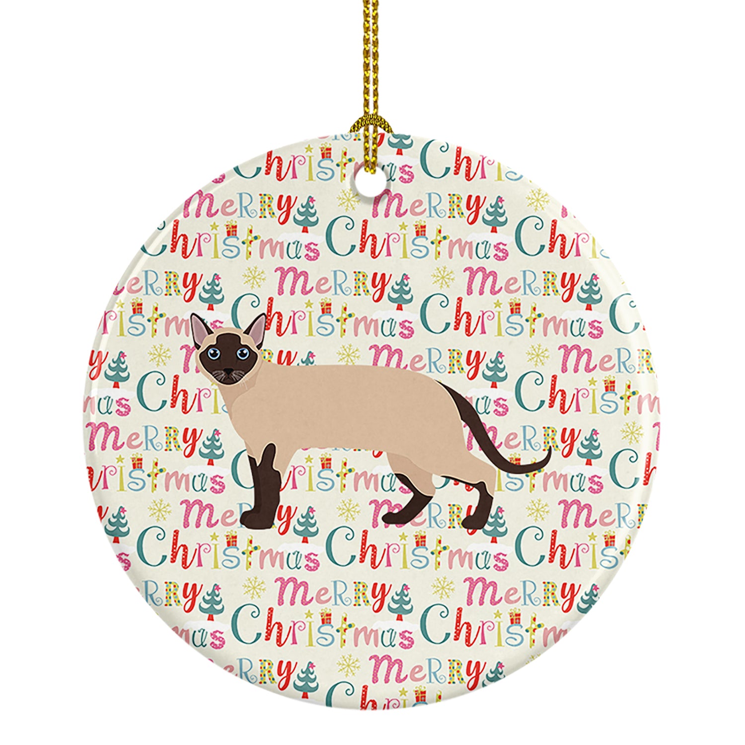 Buy this Tonkinese Cat Christmas Ceramic Ornament