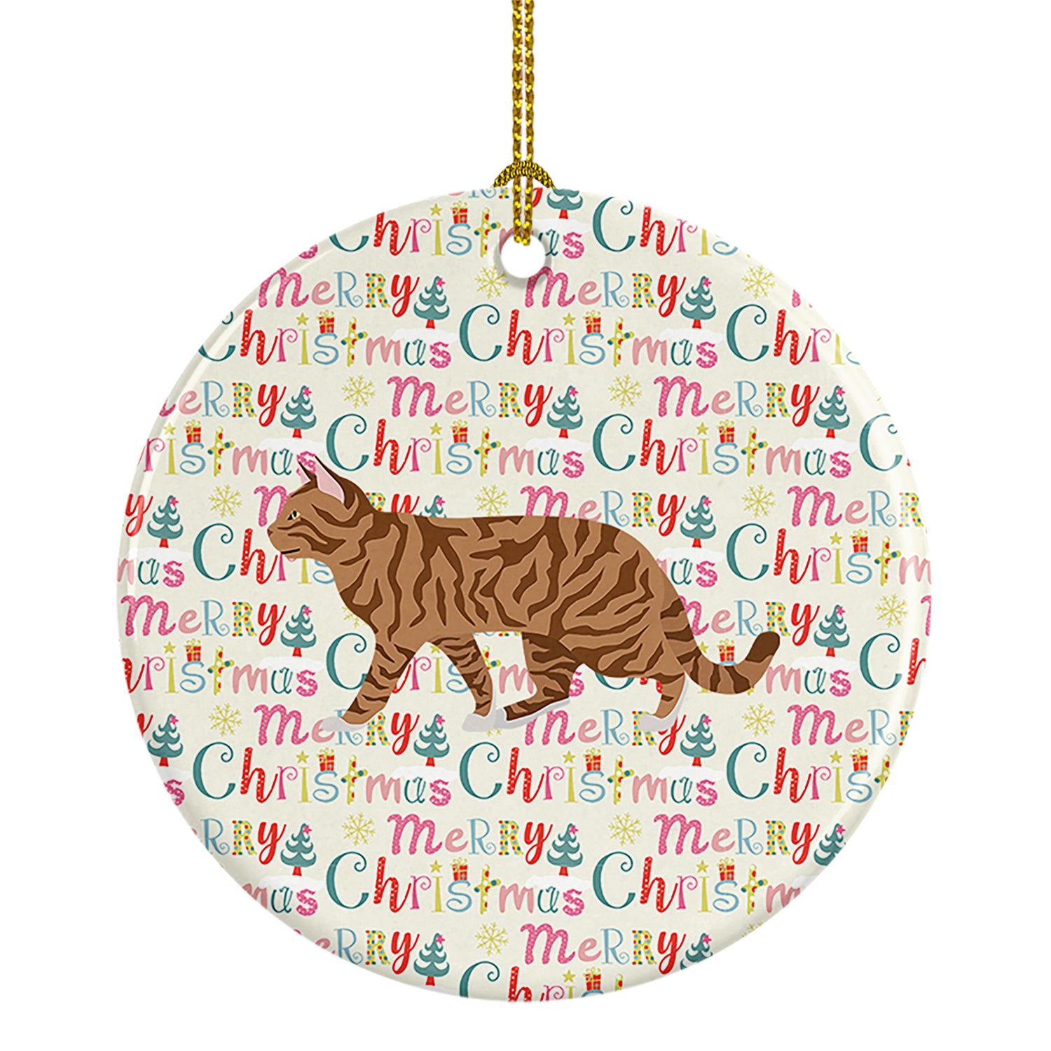 Buy this Toyger Cat Christmas Ceramic Ornament