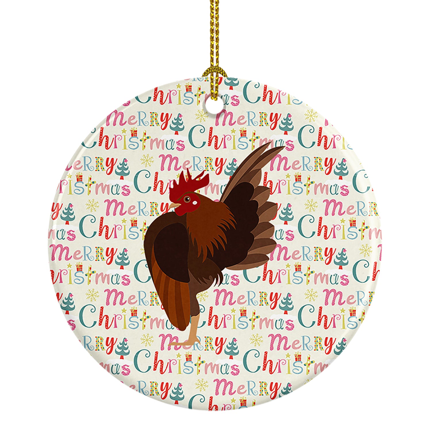 Buy this Malaysian Serama Chicken Christmas Ceramic Ornament