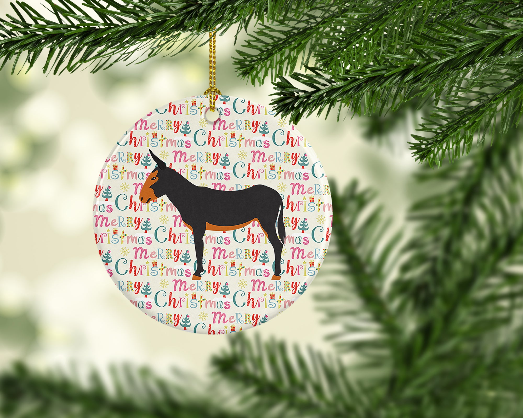 Catalan Donkey Christmas Ceramic Ornament - the-store.com