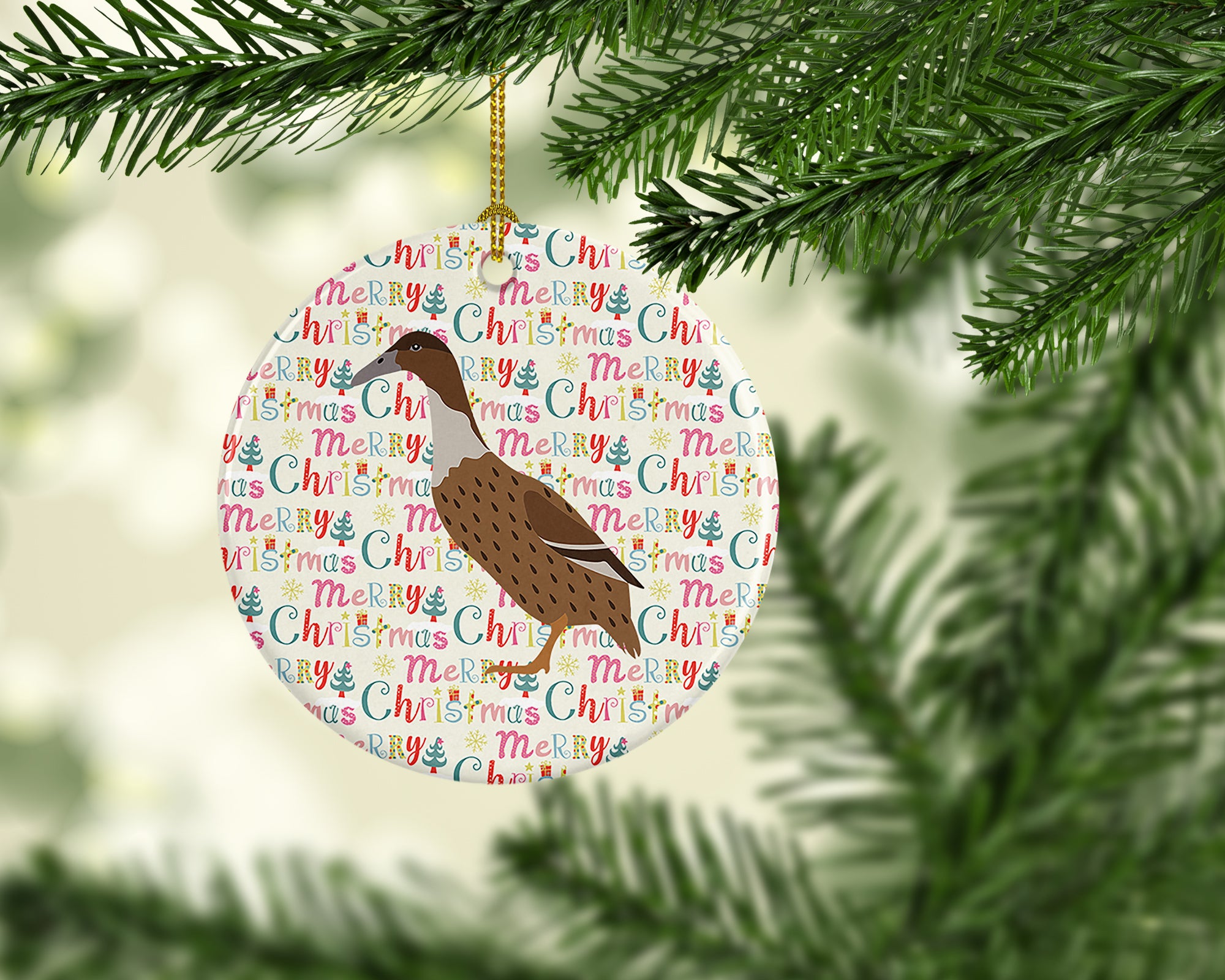 Dutch Hook Bill Duck Christmas Ceramic Ornament - the-store.com