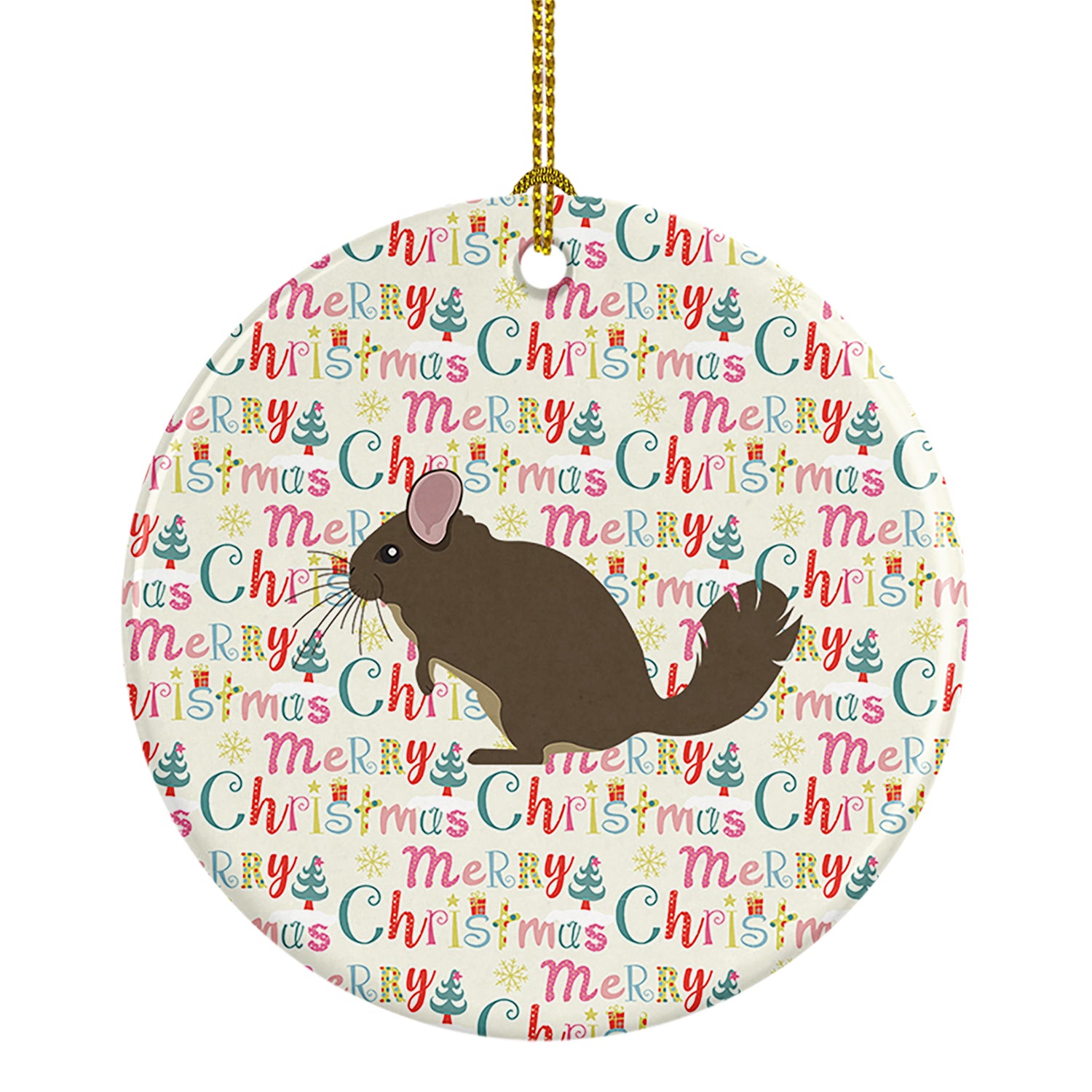 Buy this Chinchilla Christmas Ceramic Ornament