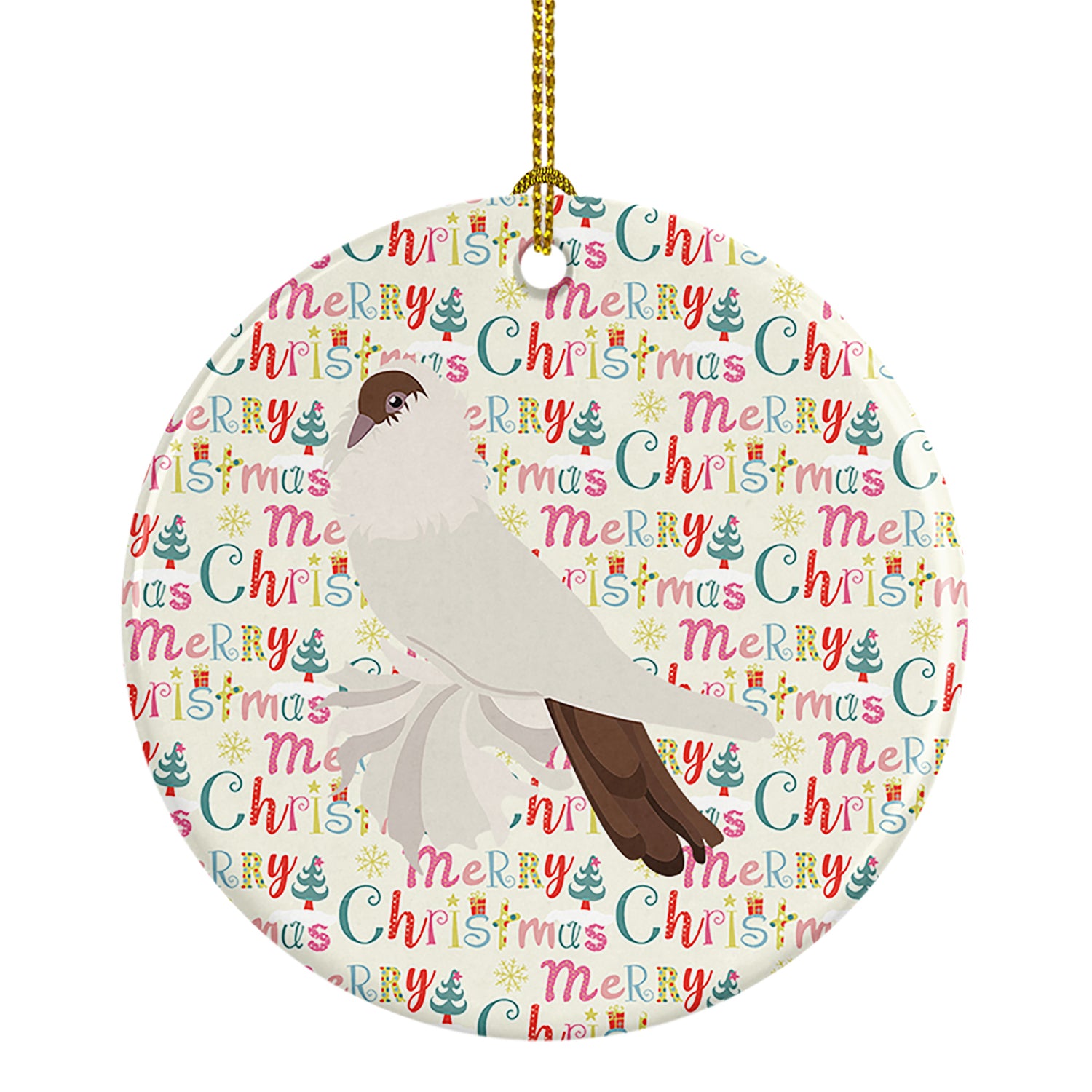 Buy this German Helmet Pigeon Christmas Ceramic Ornament