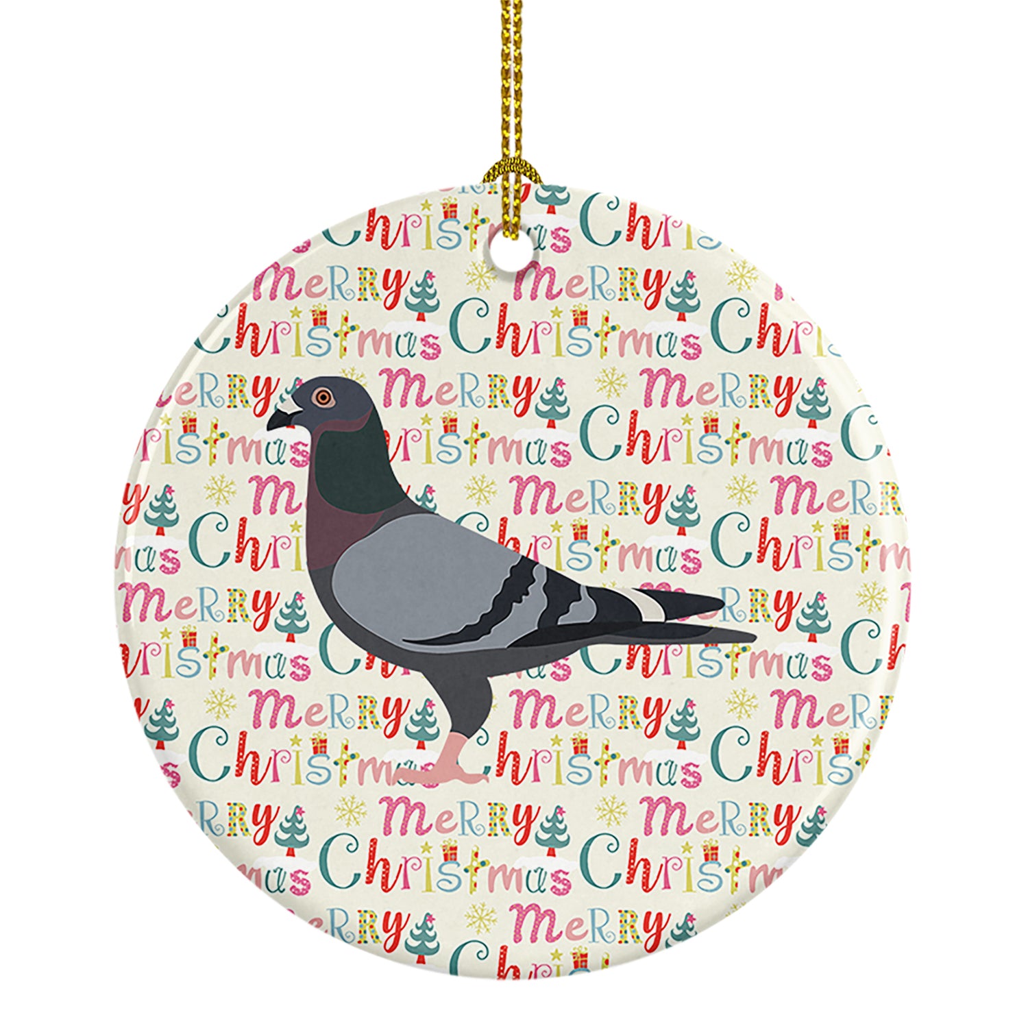 Buy this Racing Pigeon Christmas Ceramic Ornament