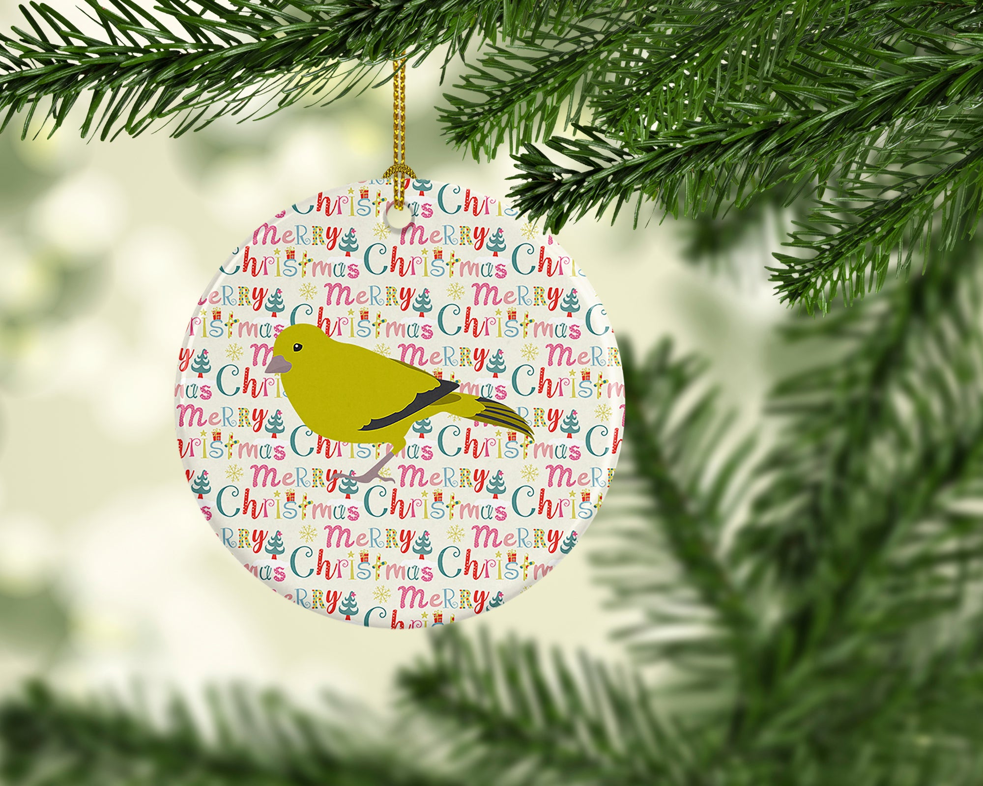 Buy this London Canary Christmas Ceramic Ornament