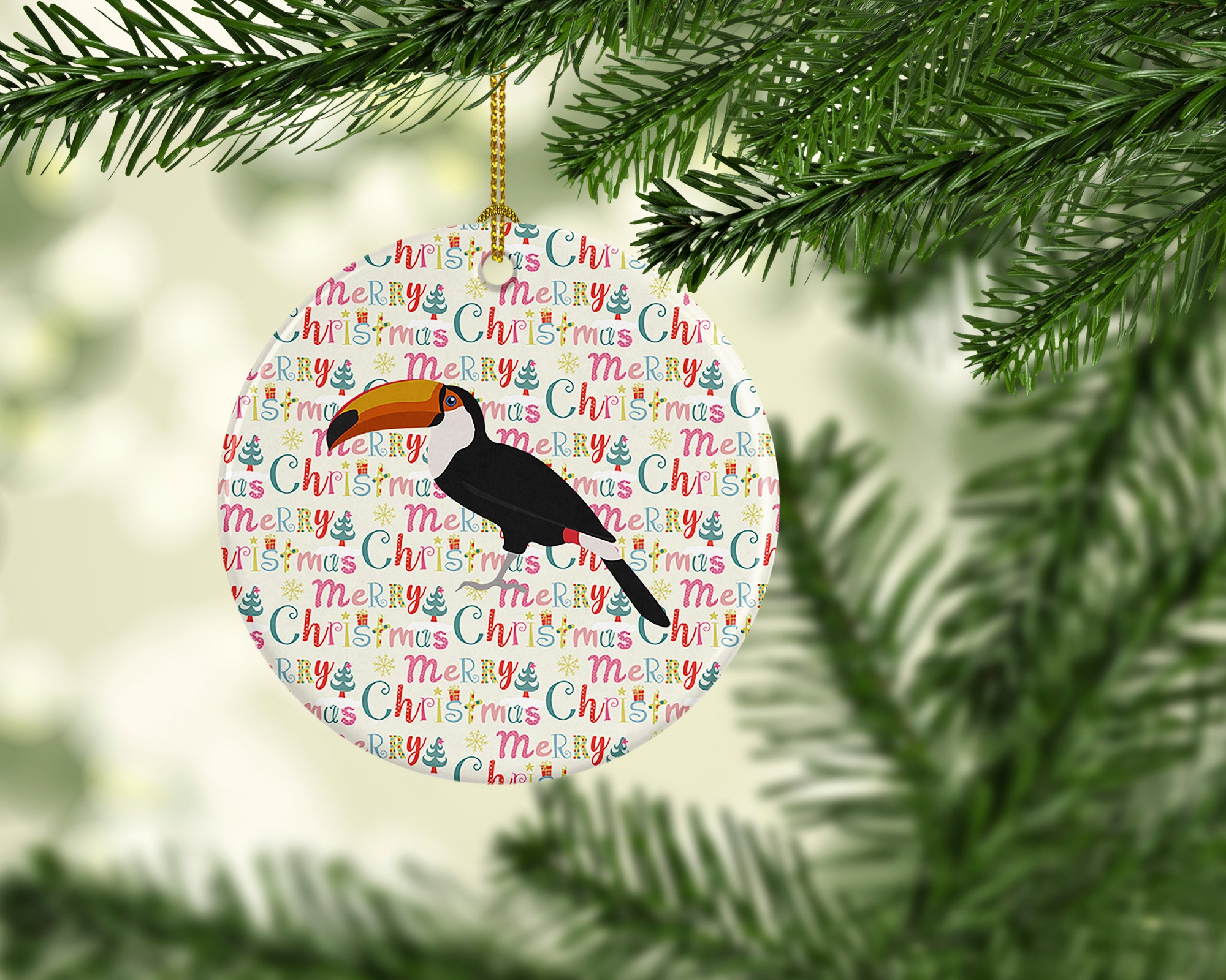 Toucan Christmas Ceramic Ornament - the-store.com