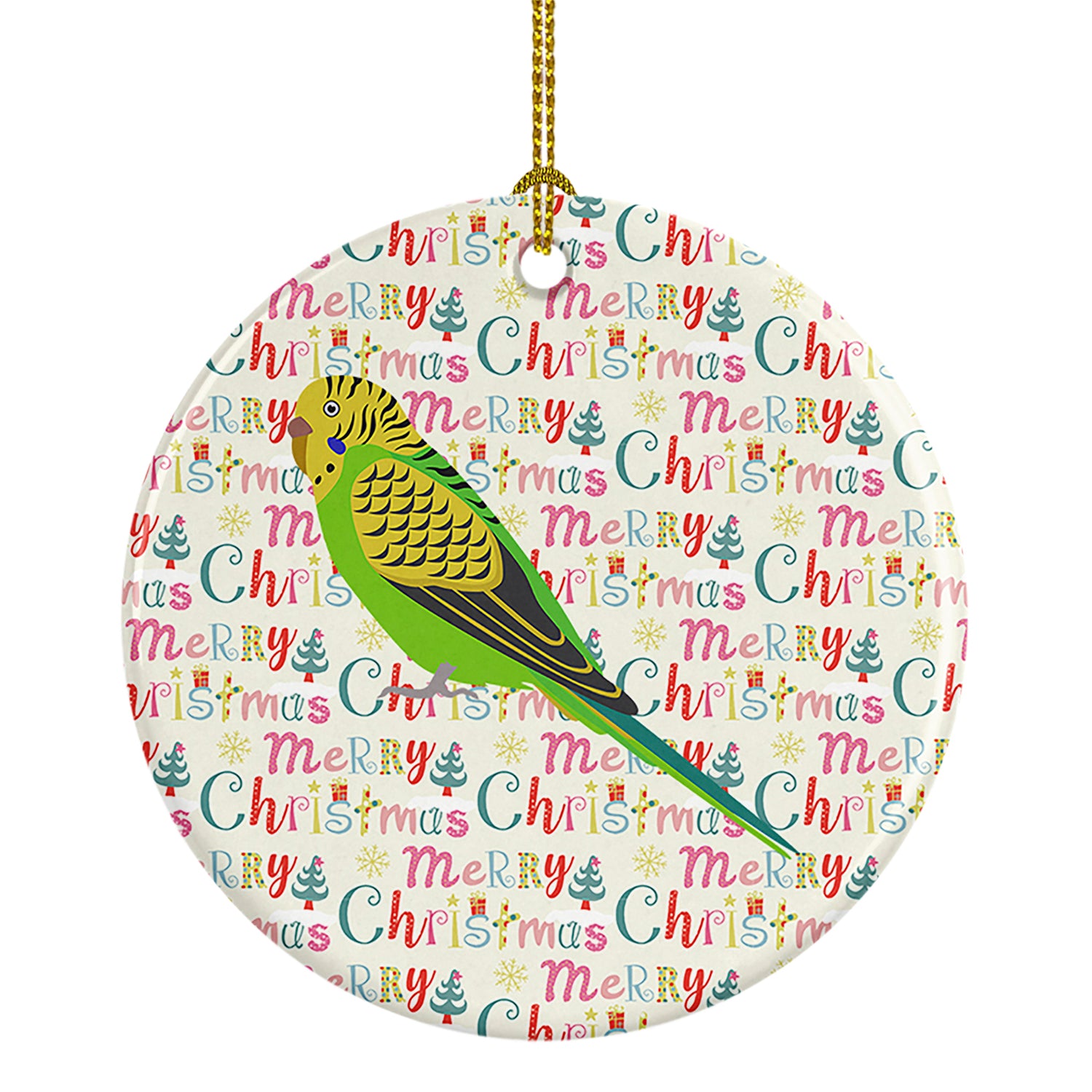 Buy this Budgerigar Christmas Ceramic Ornament