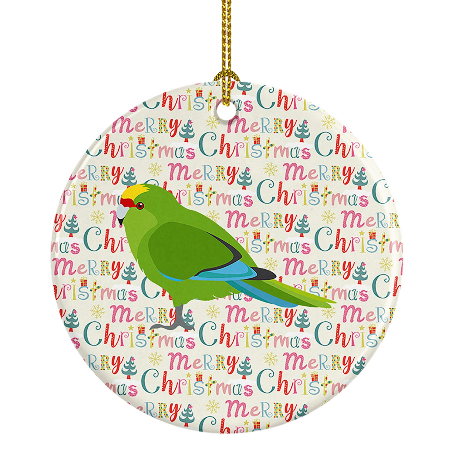 Buy this New Zealand Parakeet Christmas Ceramic Ornament