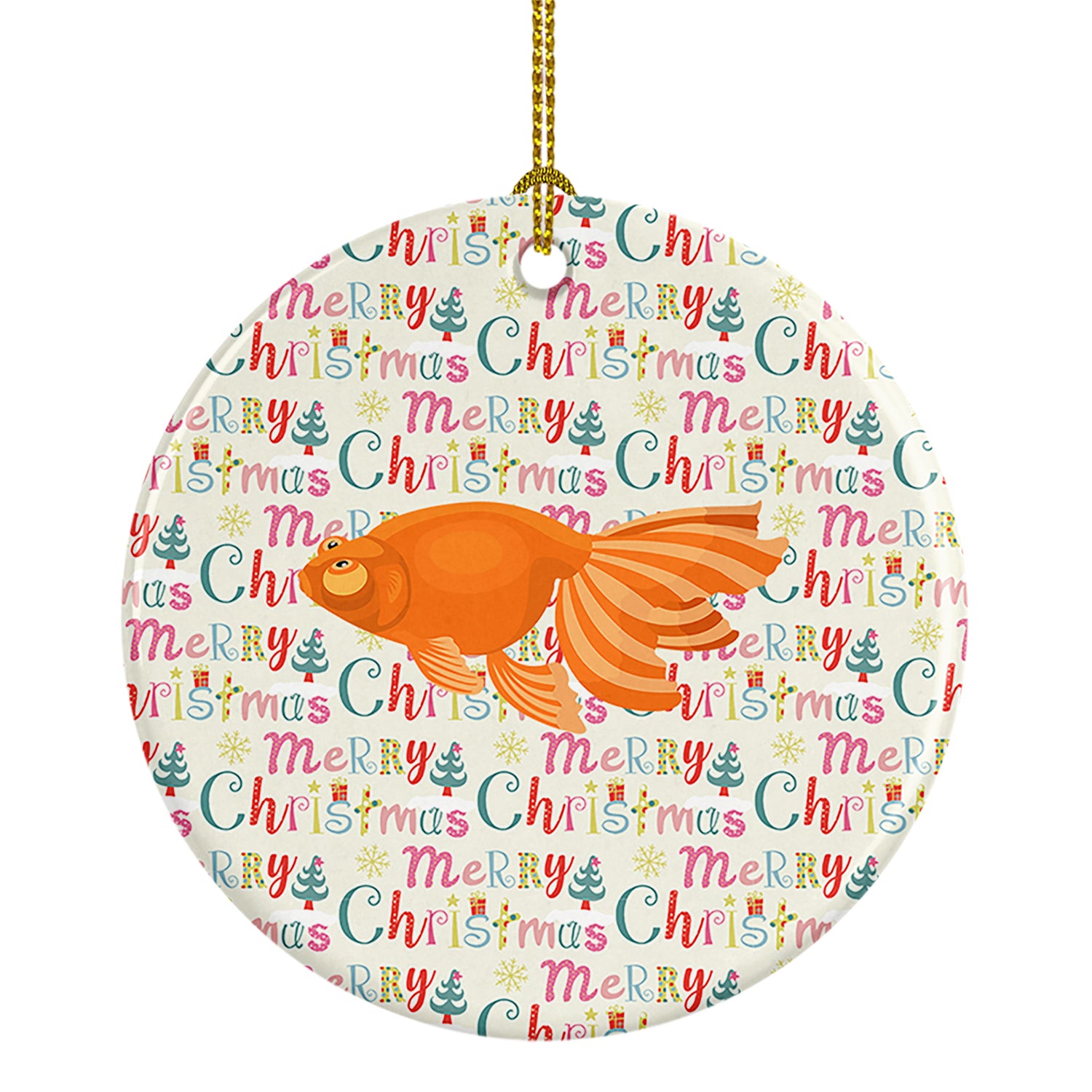 Buy this Celestial Eye Goldfish Christmas Ceramic Ornament